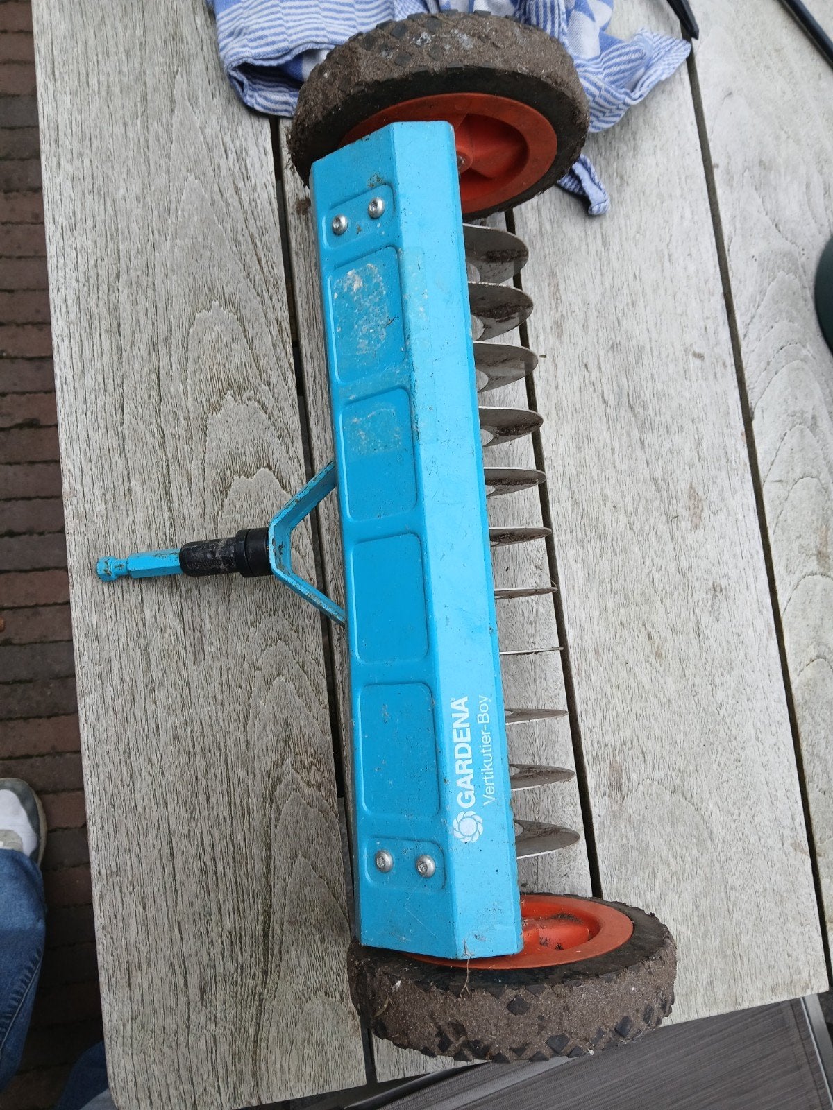Gardena Verticuteerboy - Handmatige Verticuteermachine, Ophalen, Cirkelmaaier, Gebruikt, Handgrasmaaier