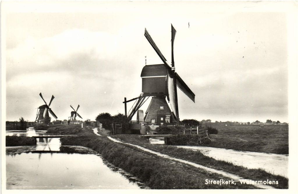 Streefkerk, Watermolens - gelopen, Verzamelen, Verzenden, 1960 tot 1980, Gelopen, Zuid-Holland