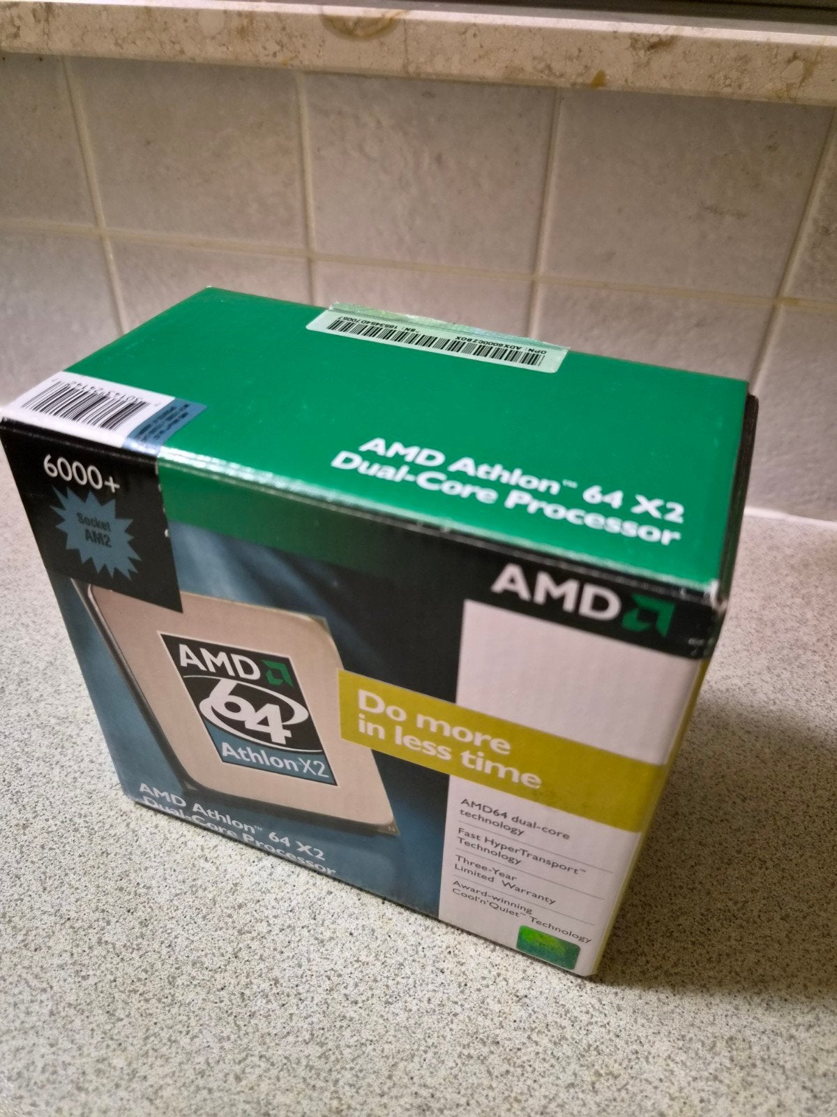 Box AMD Athlon 64 X2 6000+, Socket AM2, Zo goed als nieuw, 2-core, AMD Athlon 64 X2 Dual-Core Processor 6000+
