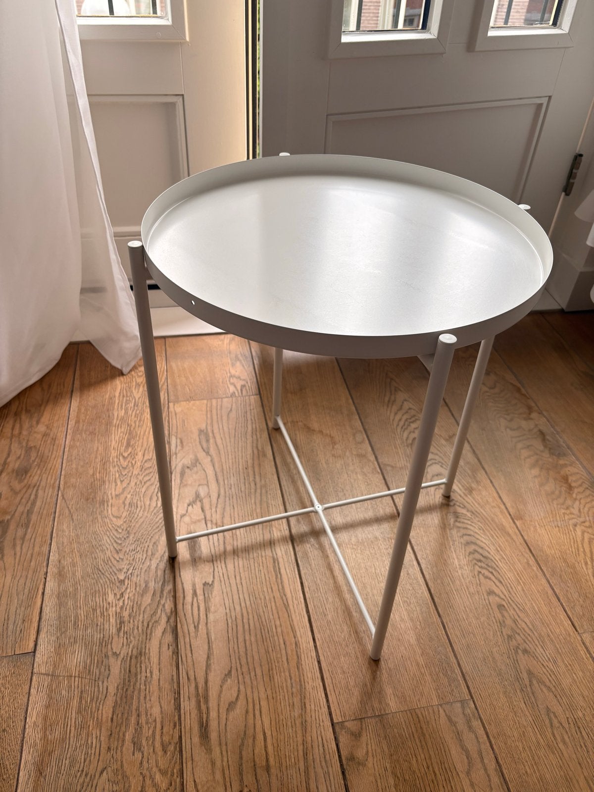 IKEA GLADOM Tray Table, Minder dan 55 cm, Gebruikt, Metaal of Aluminium, Rond