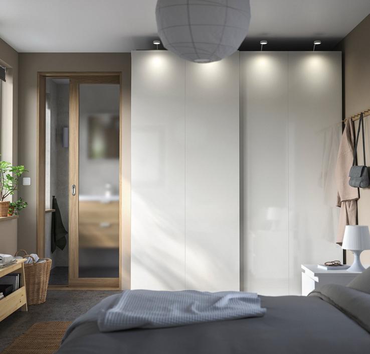 Hasvik schuifdeuren Ikea Pax 200-236 cm (2 x 2), Huis en Inrichting, Kasten | Kledingkasten, Ophalen, Gebruikt, 100 tot 150 cm