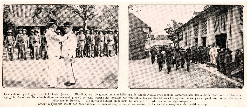 Leger Indië 1922; medaille voor onderluit. Ashof op Java, Verzenden, Voor 1940, Gebruikt, Overige onderwerpen