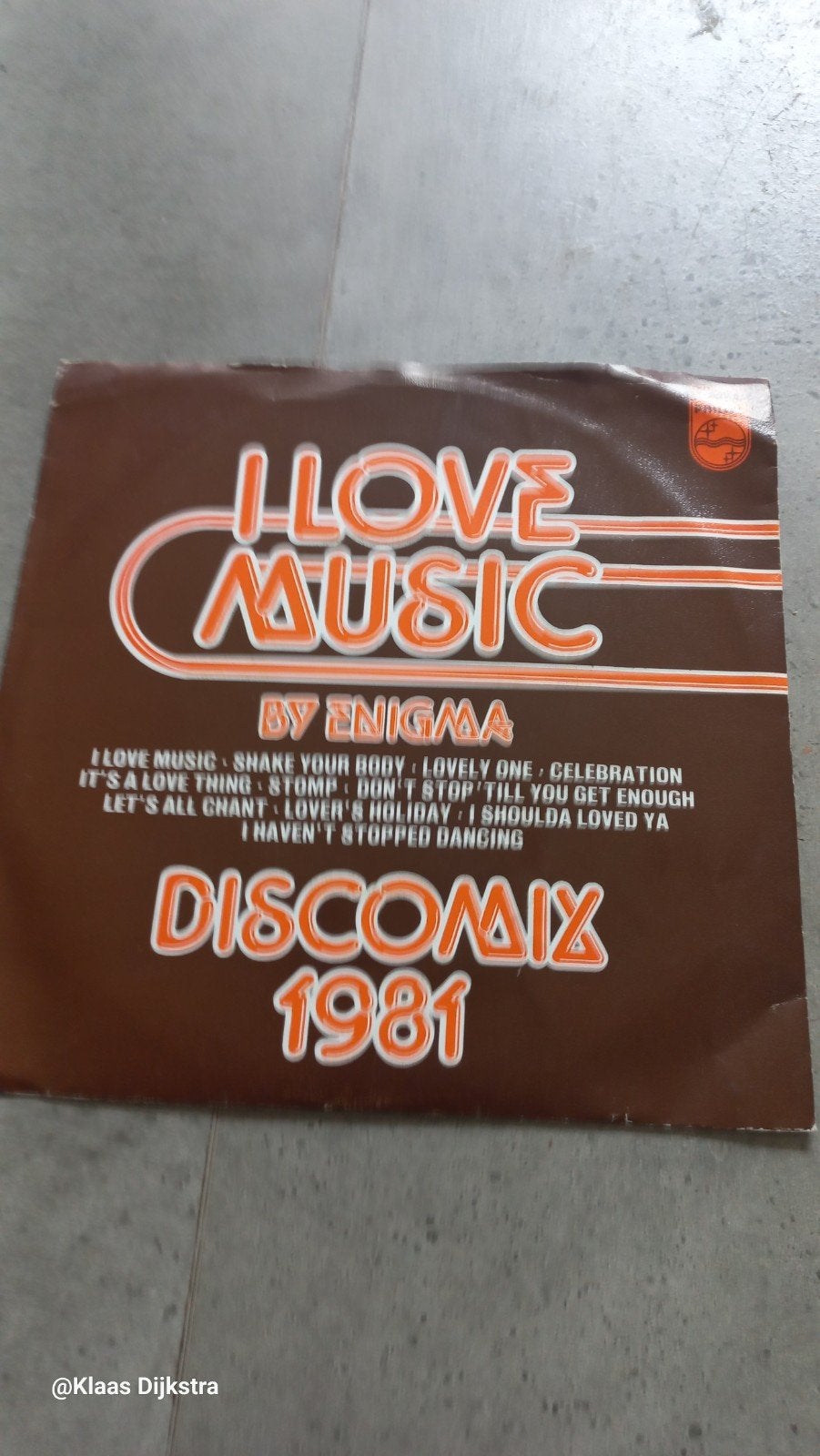 I Love Music by Enigma - Discomix 1981, Cd's en Dvd's, Vinyl | Pop, Gebruikt, Pop, 7 inch, Ophalen of Verzenden