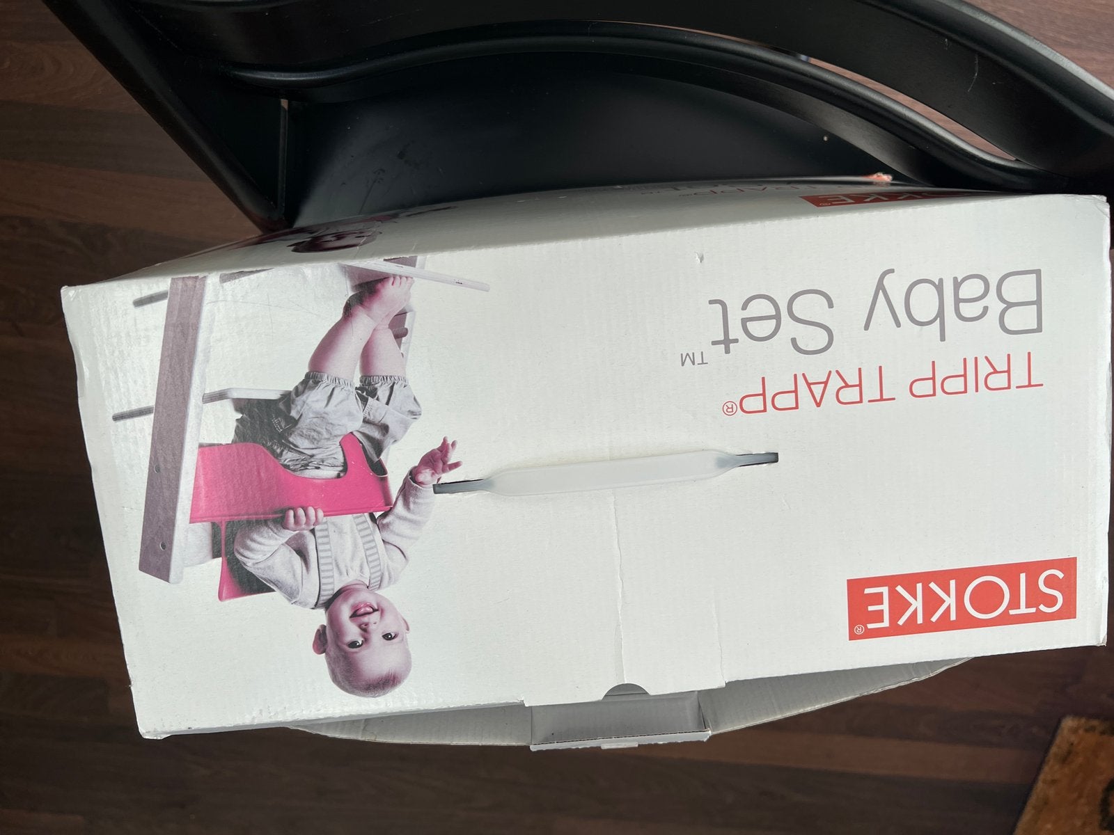 Stokke Tripp Trapp Zwart + Baby Set, Ophalen, Zo goed als nieuw, Meegroeistoel