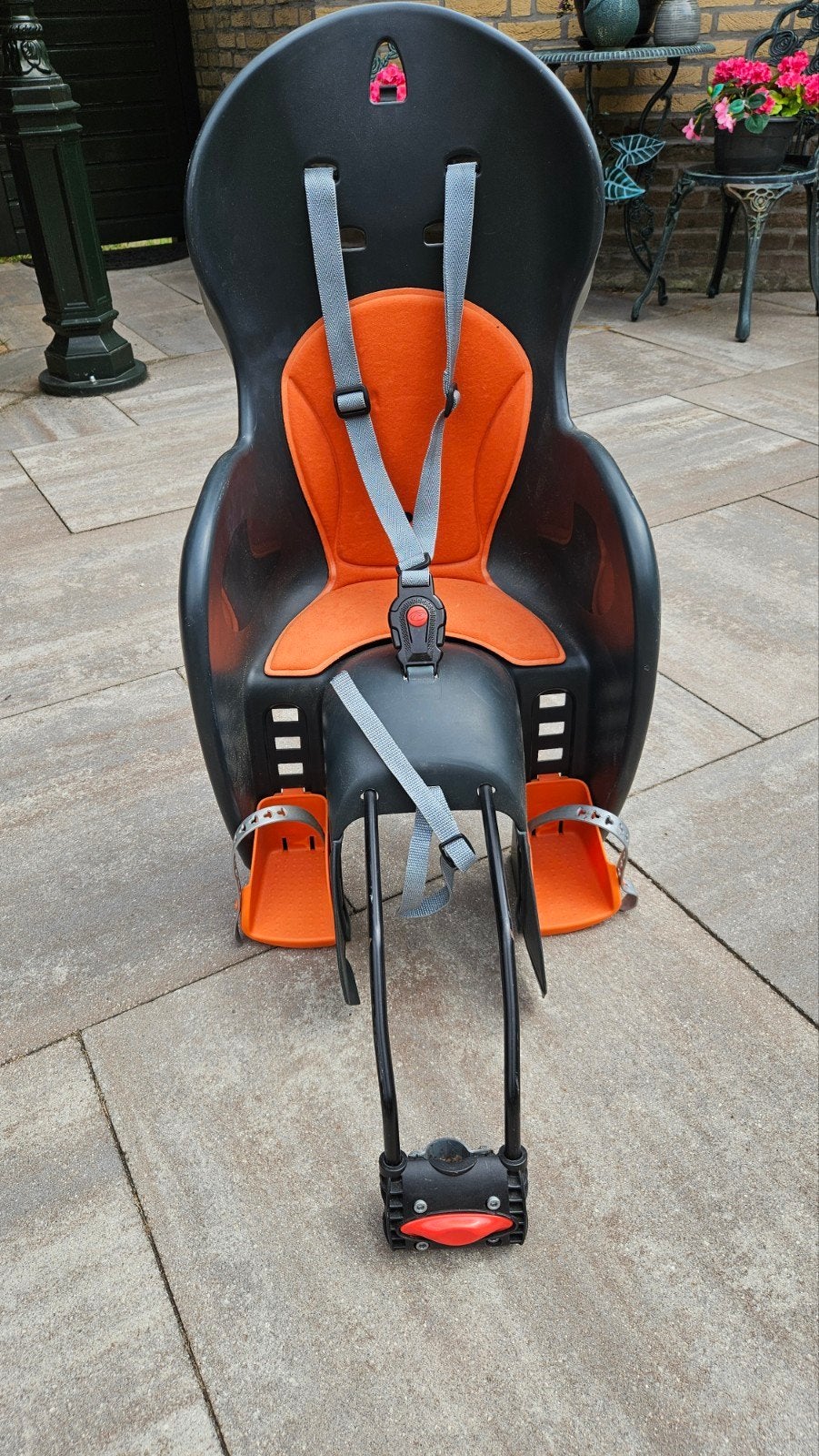 Polisport Wallaroo Achterzitje - Zwart/Oranje, Ophalen, Achterzitje, 0 t/m 18 kg, Polisport