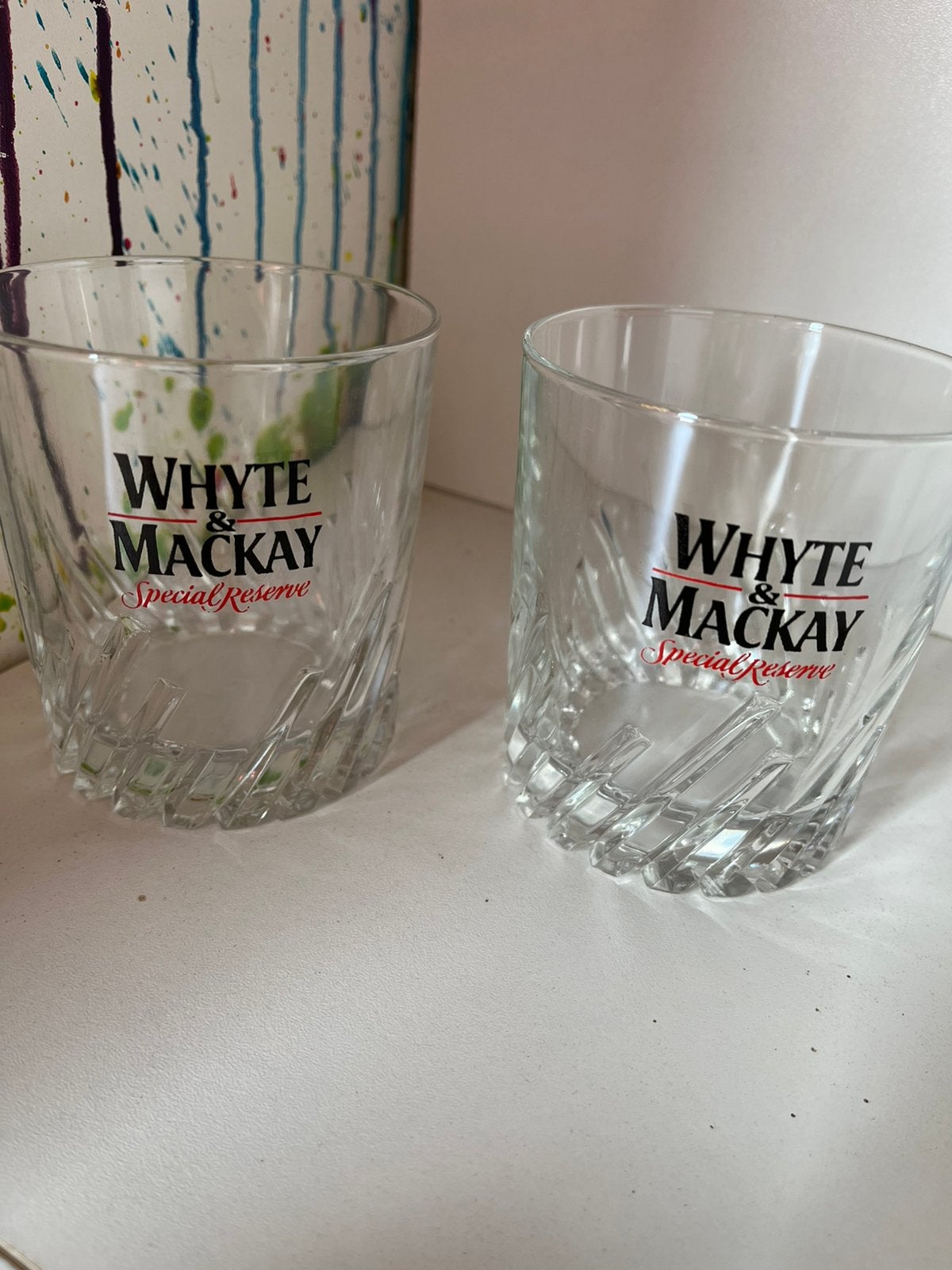 Whyte & Mackay whisky glazen set van 2 glazen, Ophalen of Verzenden, Nieuw, Borrel- of Shotglas