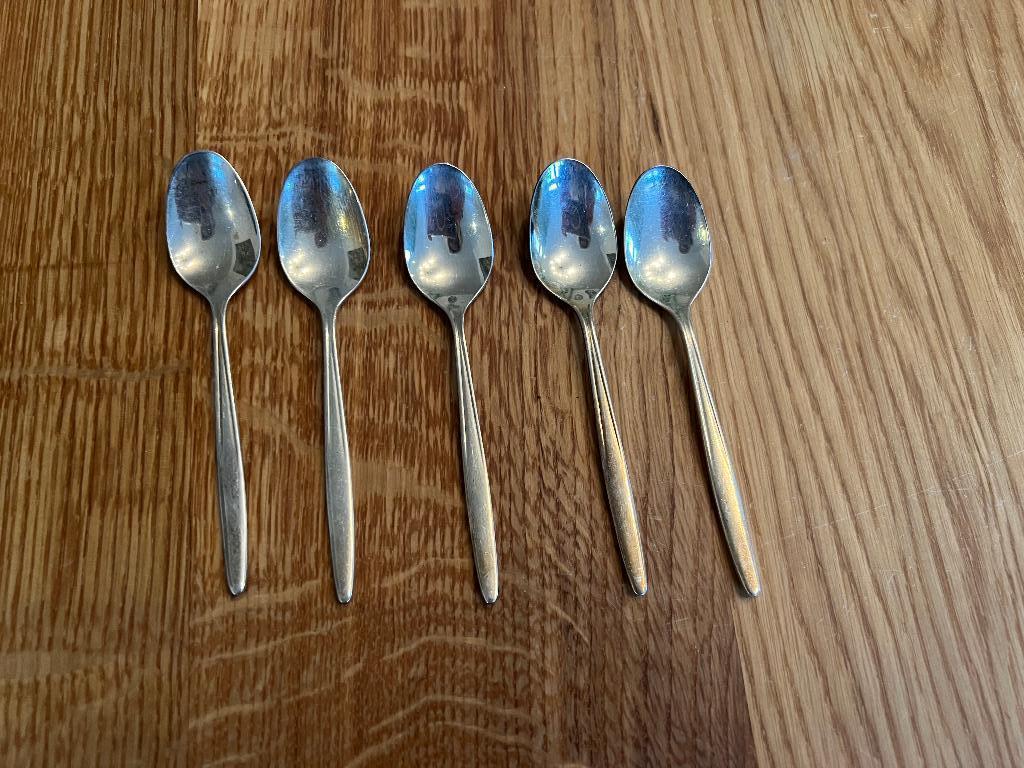 5 Gero Zilvium model 232 Elegance verzilverd lepeltjes, Ophalen of Verzenden