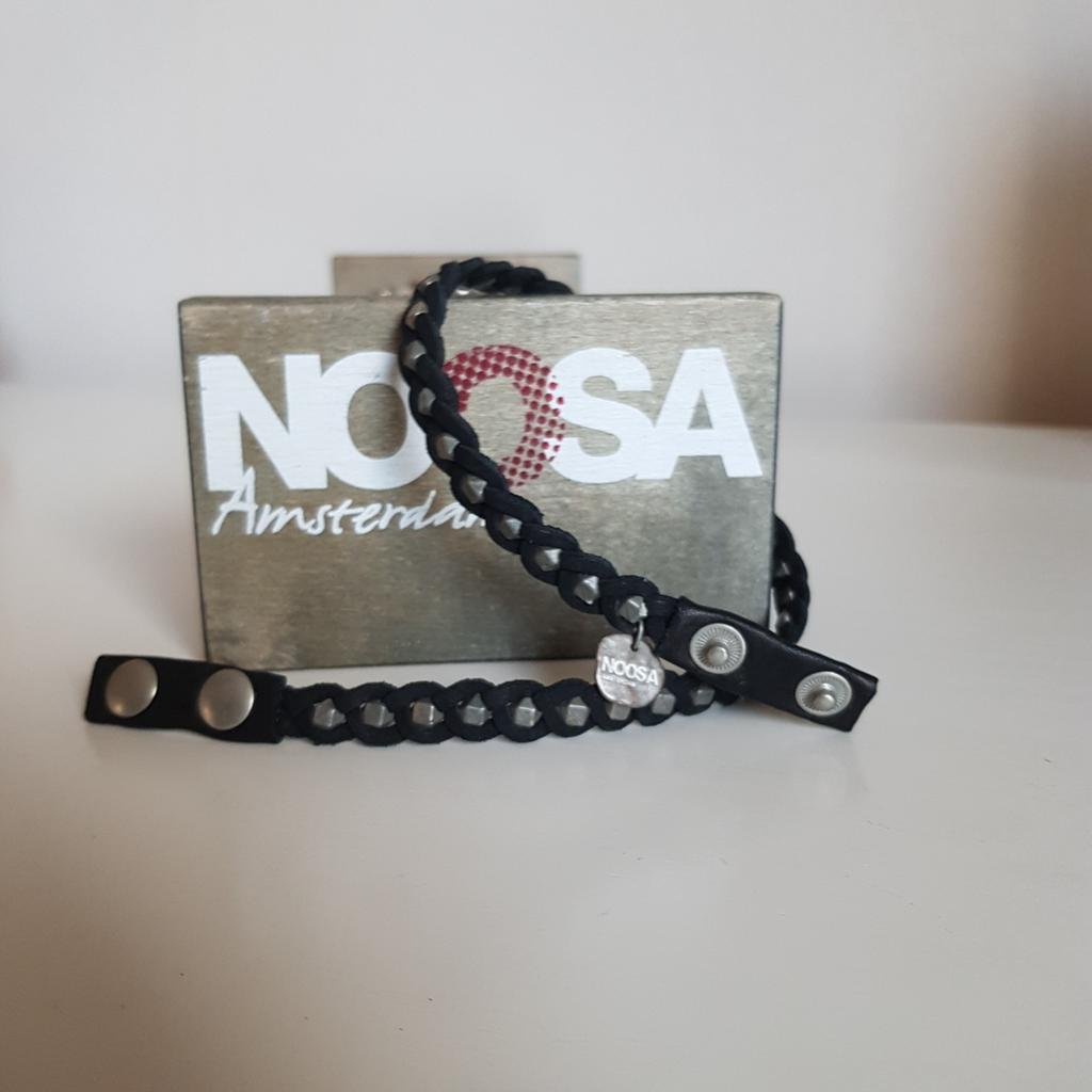 Noosa Amsterdam armband Oshun luck zwart., Zwart, Nieuw, Leer, Ophalen of Verzenden