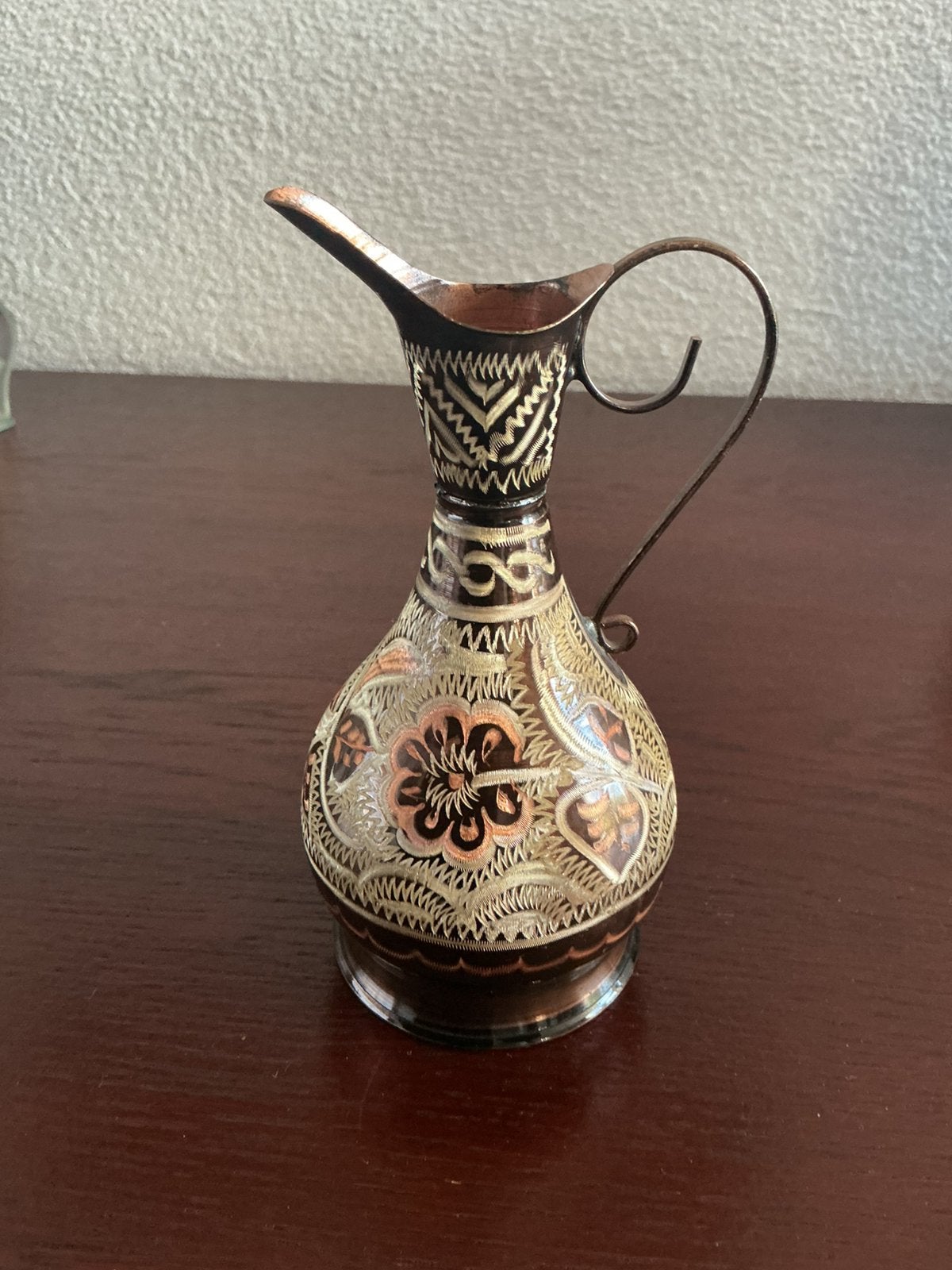 Vintage kannetje, Turkije, 15 cm., Antiek en Kunst, Ophalen