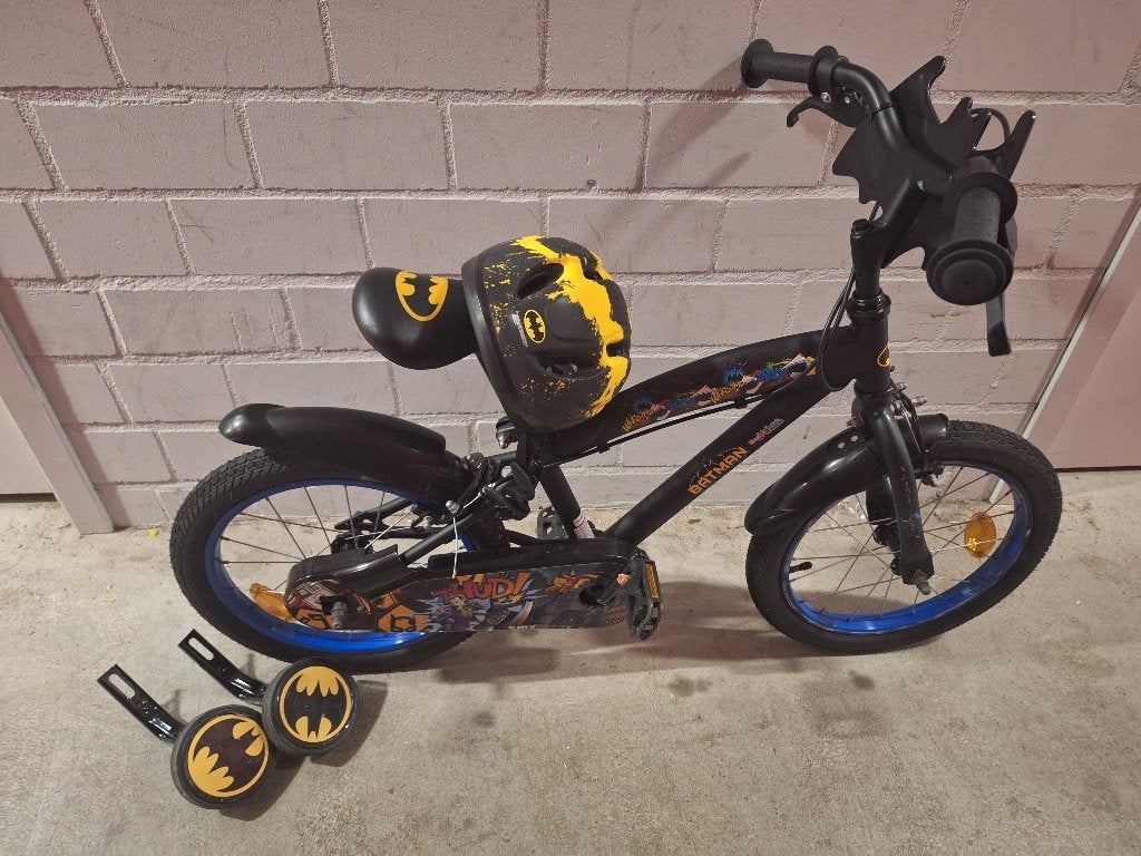 Batman jongensfiets 12 inch, Ophalen, Velgrem, 14 inch of minder, Handrem