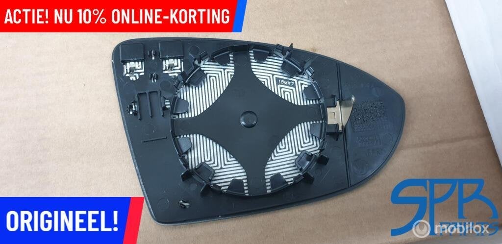 GOLF 7 7.5 FACELIFT LINKS GLAS SPIEGEL VERWARMD Spiegelglas, Auto-onderdelen, Spiegels, Volkswagen, Nieuw, Ophalen of Verzenden