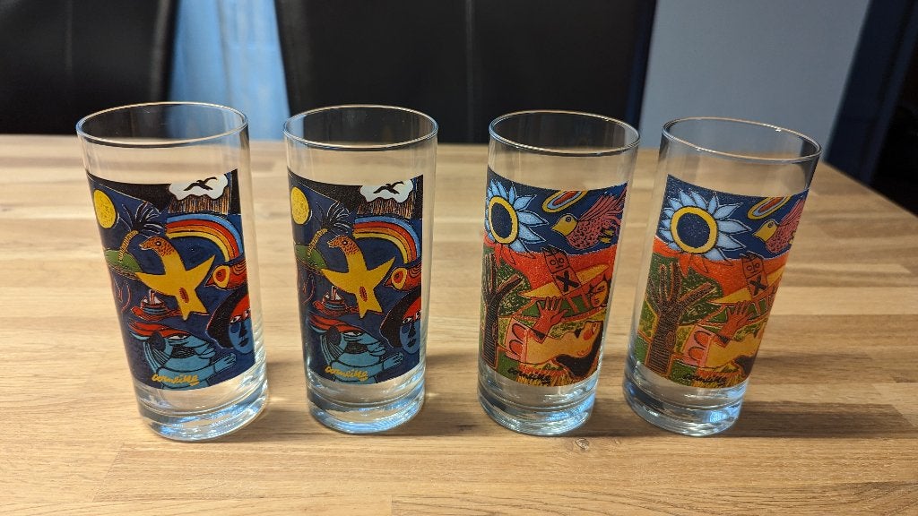 Corneille drinkglazen glazen 4 stuks, Ophalen of Verzenden, Zo goed als nieuw, Frisdrankglas