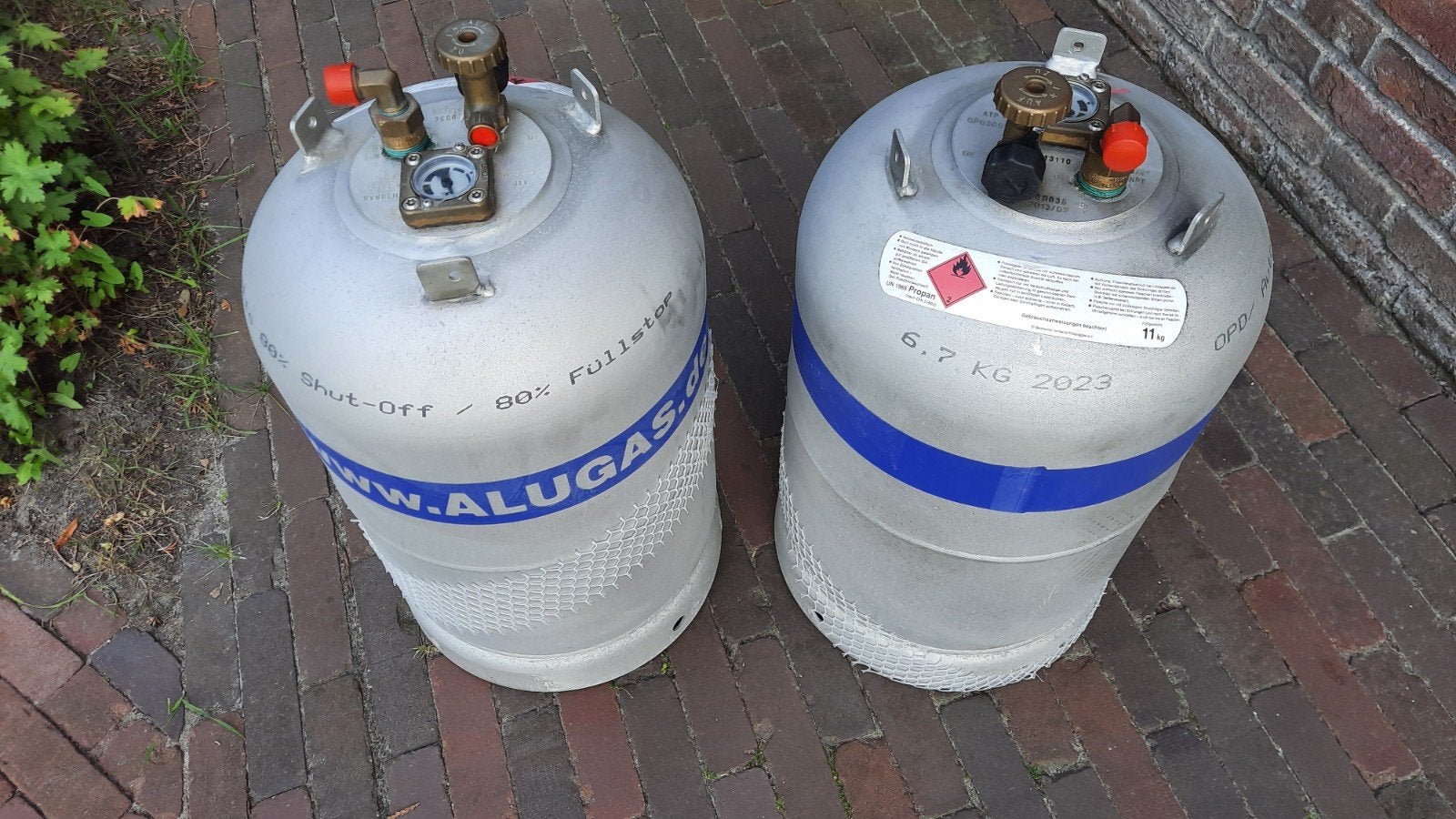 ALUGAS LPG Gasflessen - 2 stuks, 6.7 KG, Ophalen, Gebruikt