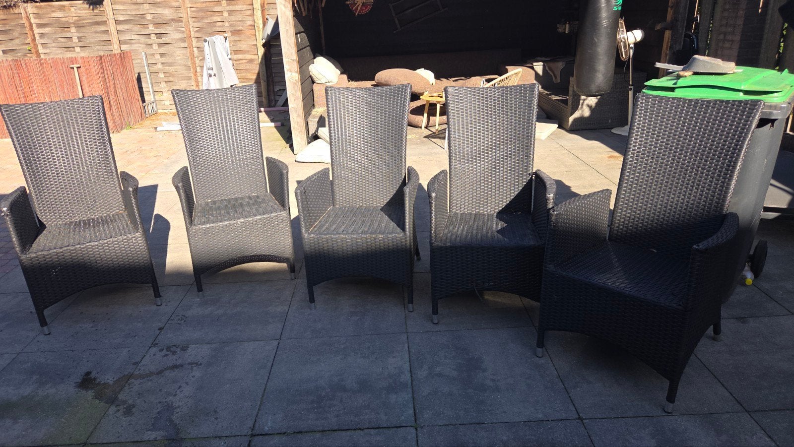 5x Verstelbare Tuinstoelen - Gebruikt maar Goed, Ophalen, Gebruikt, Kunststof, Verstelbaar