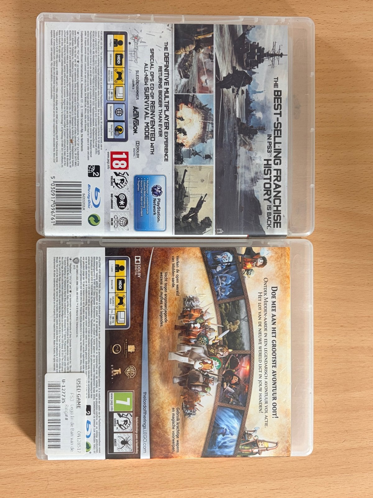 PS3 Games: Call of Duty MW3 & LEGO Lord of the Rings, Spelcomputers en Games, Gebruikt, 1 speler, Eén computer, Vanaf 7 jaar