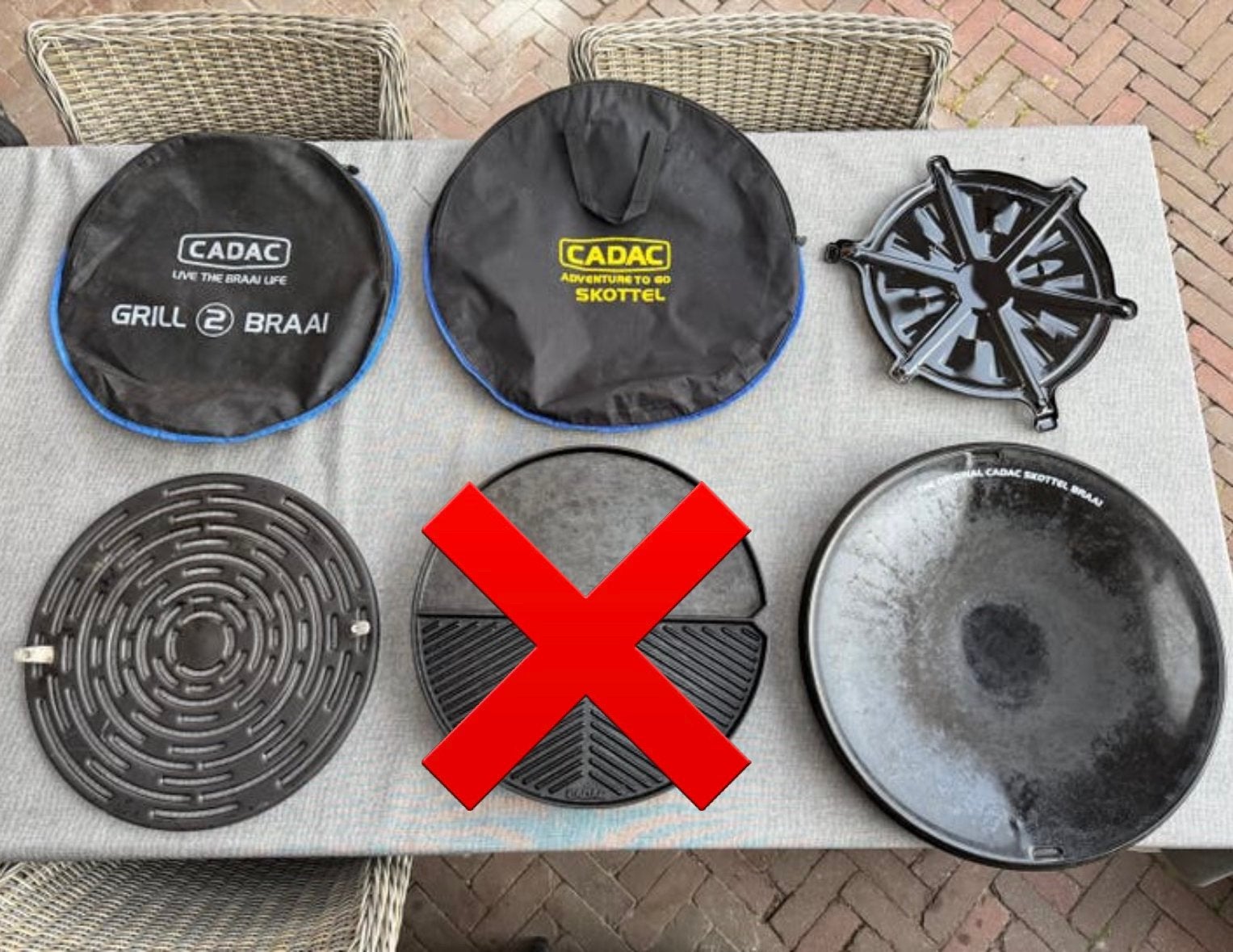 Cadac Carri Chef 2 BBQ accessoires: Skottel, Grill2Braai, Ophalen of Verzenden, Zo goed als nieuw