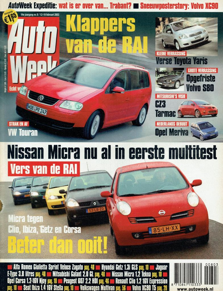 Autoweek 2003 nr. 8 (o.a. Nissan Micra & Seat Ibiza), Verzenden, Gelezen, Algemeen