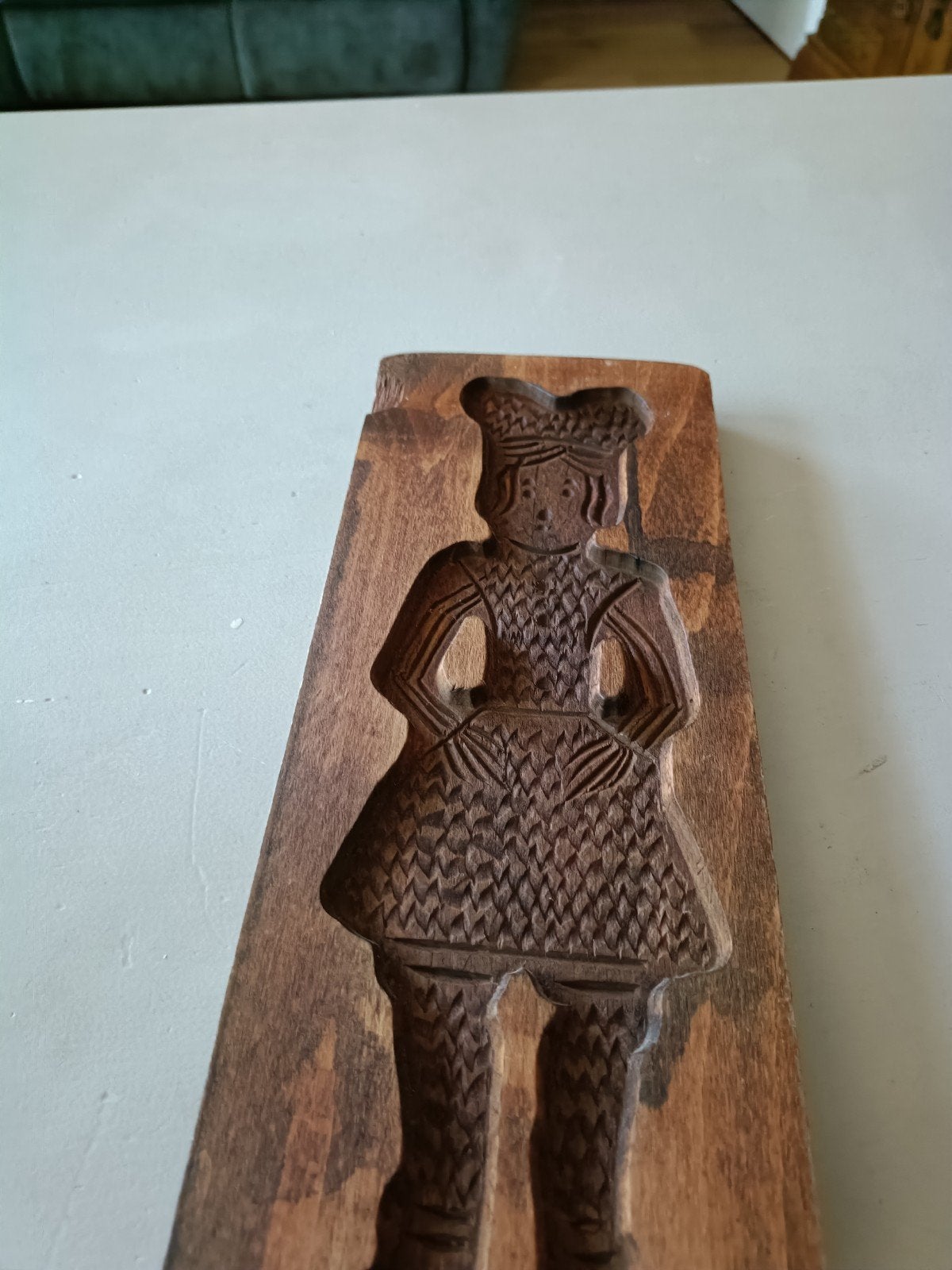 Speculaasplank met grote pop.
Er is er ook een van een vrouw, Ophalen of Verzenden