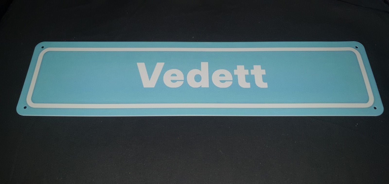 Vedett bier wandbord - 40x10 cm, Ophalen of Verzenden, Nieuw, Reclamebord, Plaat of Schild, Overige merken