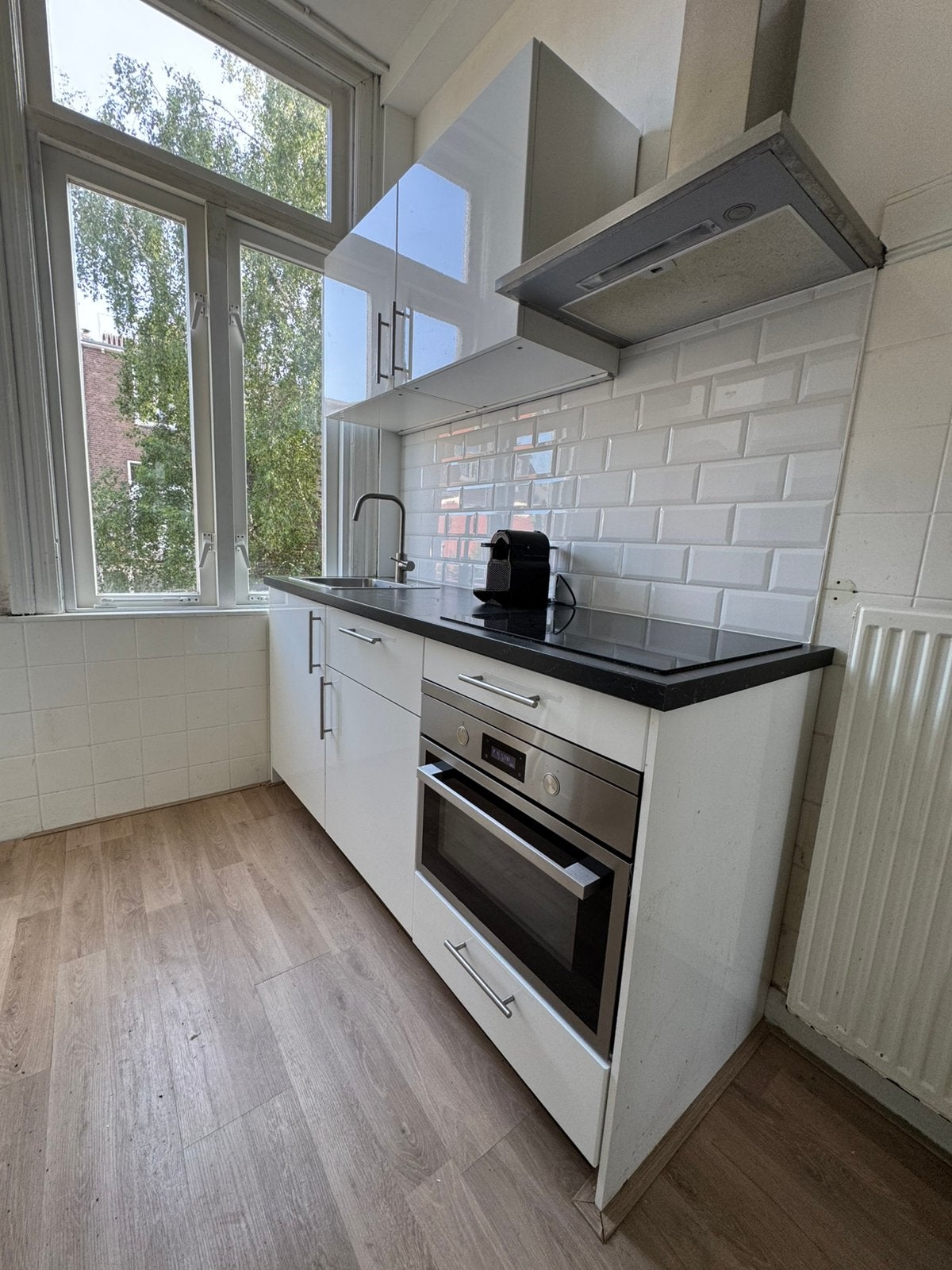 Compacte Ikea keuken met inbouwapparatuur, Ophalen, Zo goed als nieuw, Wit, Enkelwandige keuken