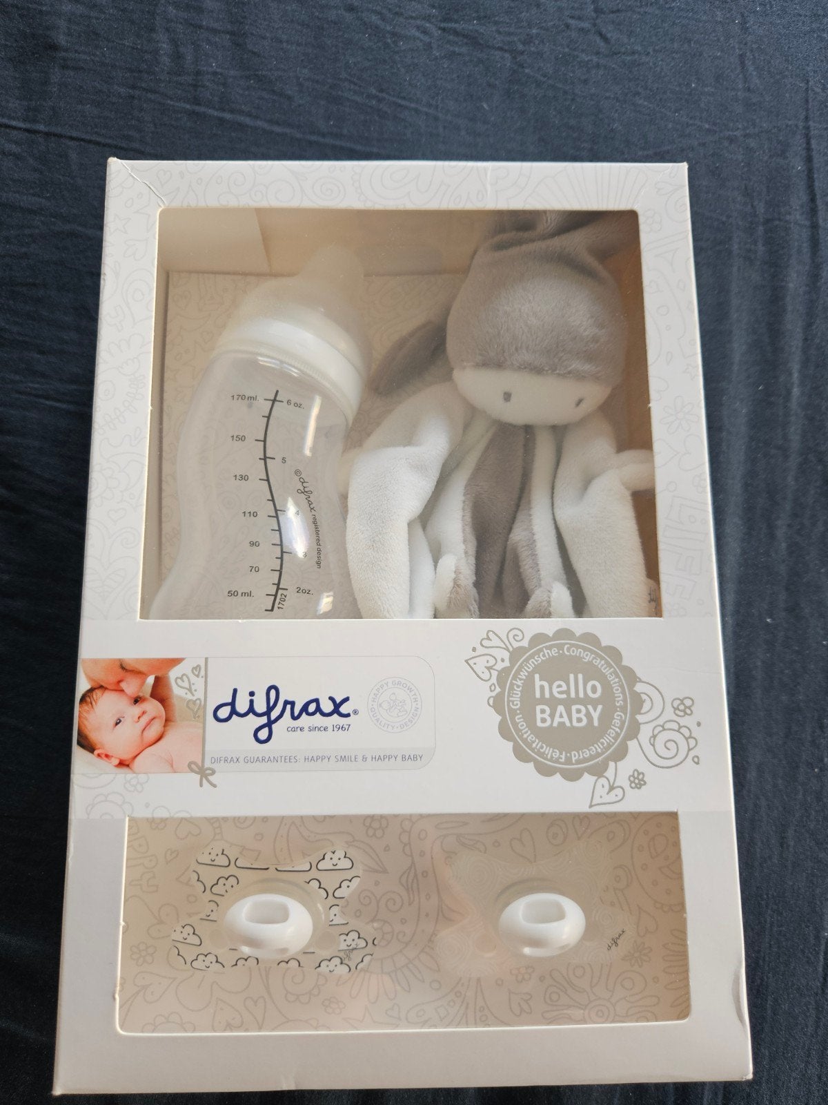 Difrax cadeauset giftset kraamcadeau speen fles knuffel, Ophalen of Verzenden, Nieuw, Overige typen