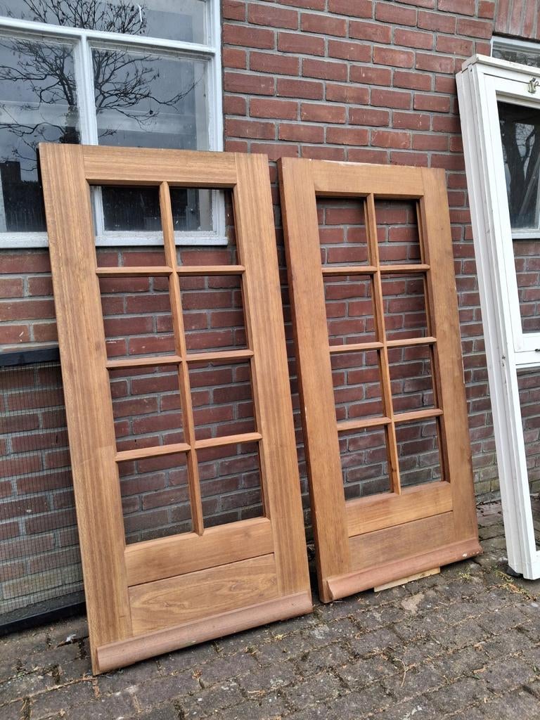 Meranti deuren Onbehandeld hardhout, Ophalen, 80 tot 100 cm, Minder dan 200 cm, Nieuw