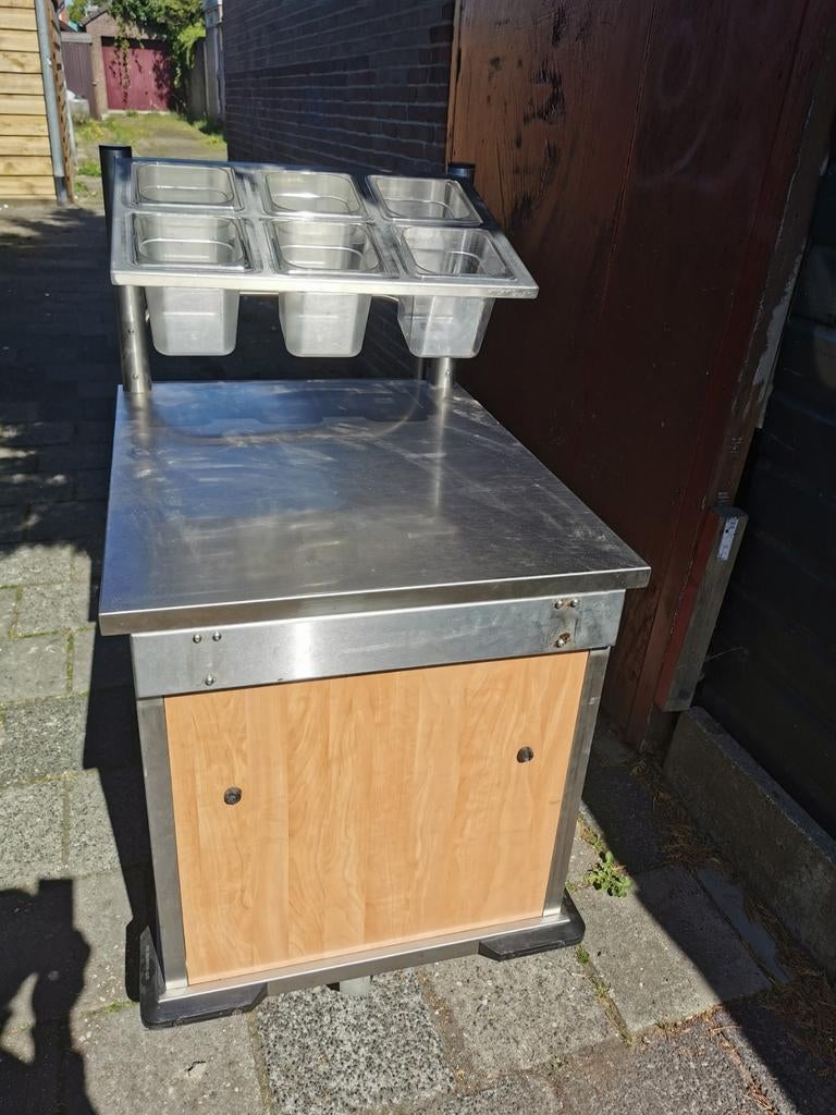 Mobiele saladebar met GN-bakken, Ophalen