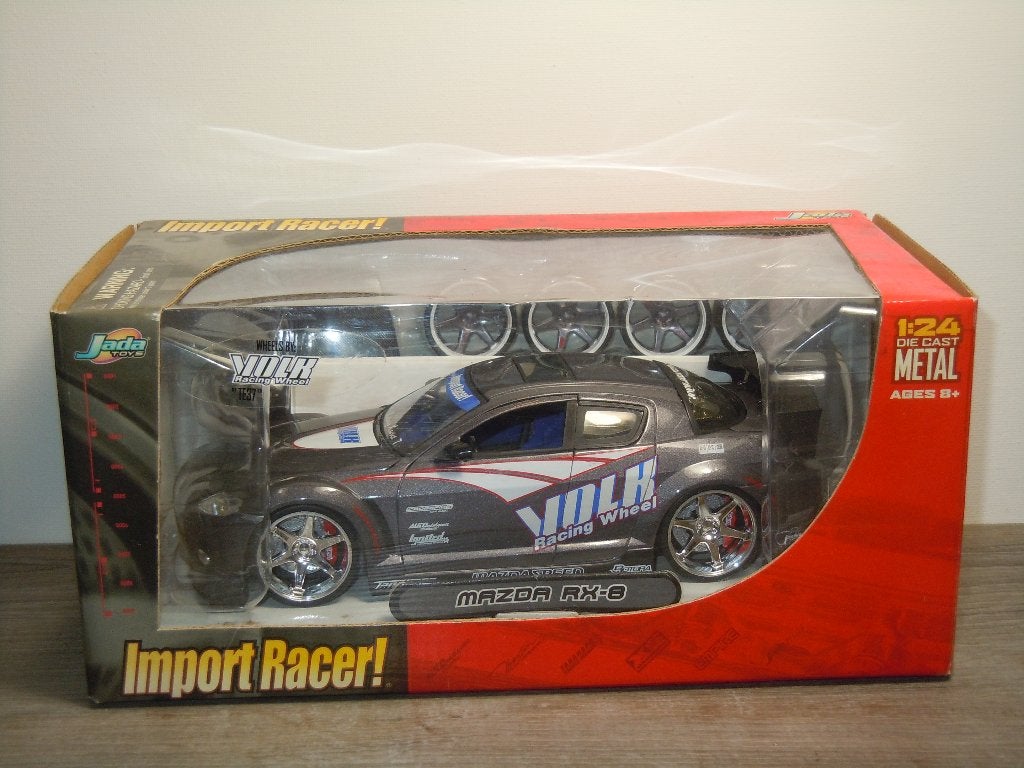 Mazda RX-8 - Jada Toys Import Racer - 1:24 in Box, Hobby en Vrije tijd, Modelauto's | 1:24, Zo goed als nieuw, Auto, Jada, Verzenden