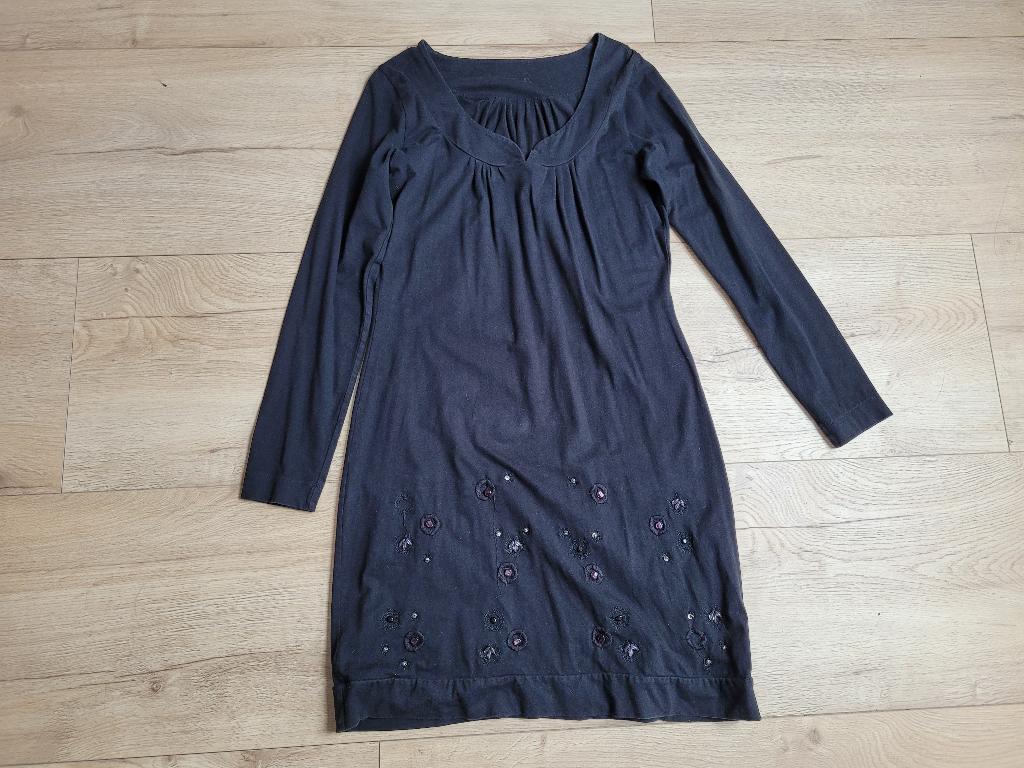 JUST-B zwarte jurk met applicaties maat XL ~ NK0001, Kleding | Dames, Jurken, Zwart, Maat 46/48 (XL) of groter, Zo goed als nieuw