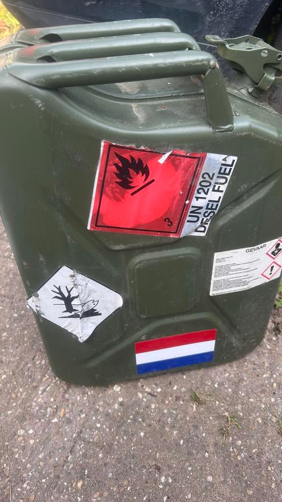 Jerrycan 20L met schenktuit - Diesel UN 1202, Ophalen of Verzenden, Gebruikt