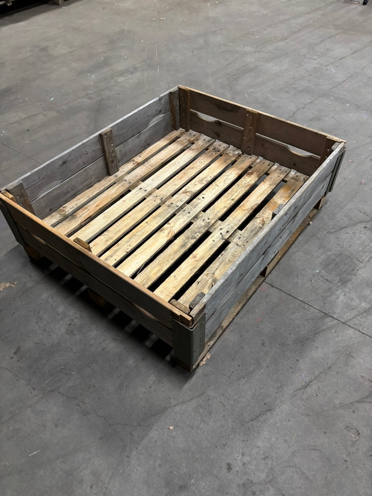 Houten palletranden 100x120x25 cm – Stapelbaar, Gebruikt, Minder dan 25 mm, Ophalen of Verzenden, Steigerhout