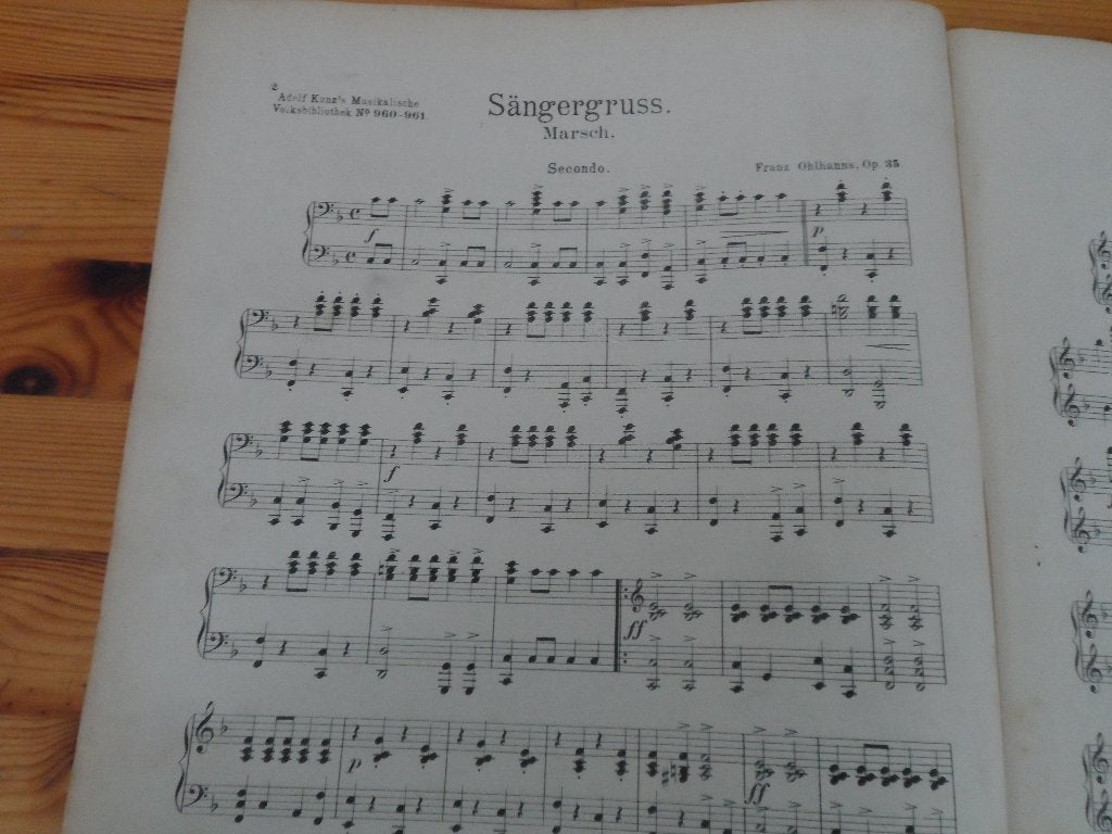 Sangergruss - franz ohlhanns - 4 handen, Gebruikt, Ophalen of Verzenden, Artiest of Componist, Piano