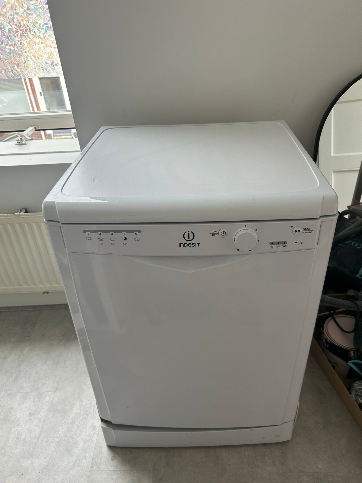 Indesit Vrijstaande Vaatwasser - Wit, Witgoed en Apparatuur, Ophalen, 60 cm of meer, Eco programma, Niet werkend