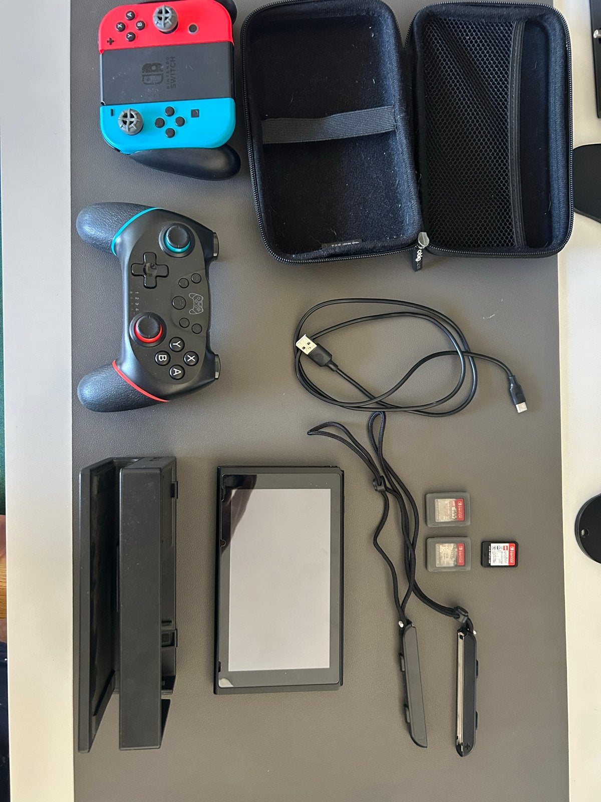 Nintendo Switch met 3 games en extra controller, Ophalen, Met 2 controllers, Switch Original, Gebruikt