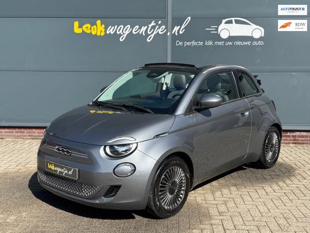Fiat 500 C e Icon 42 kWh Cabrio *carplay *climate *stoelverw, Auto's, Stof, Gebruikt, Cabriolet, 4 stoelen