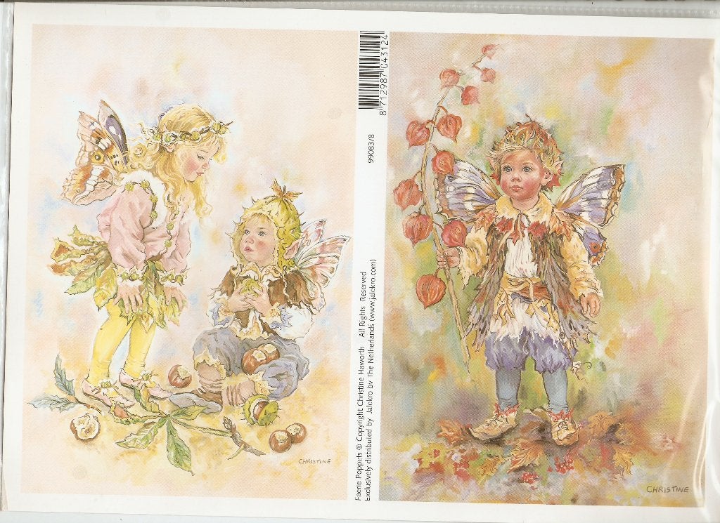 B37 knipvel faerie poppies 99083/8, Hobby en Vrije tijd, Ophalen of Verzenden, Nieuw, Fantasie, Knipvel