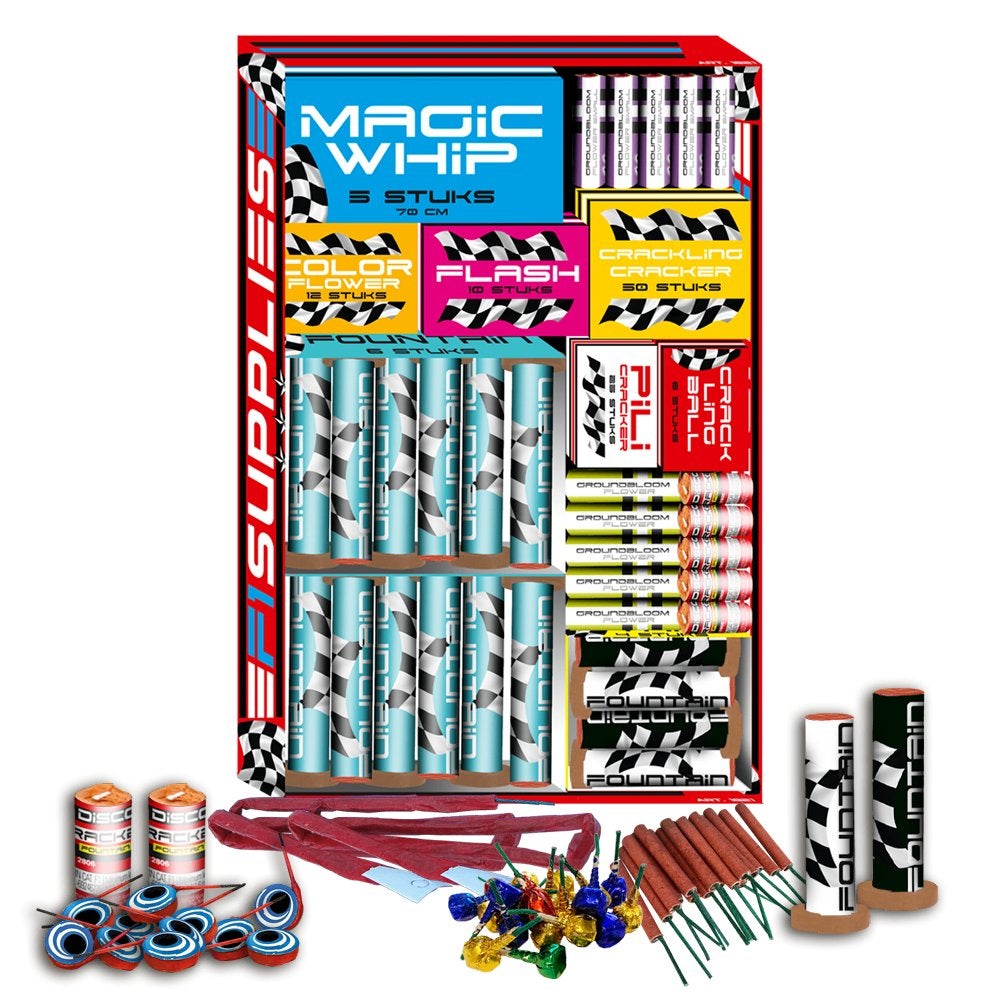Vuurwerkpakket F1 Supplies OP=OP 150-delig  voor € 15,00, Hobby en Vrije tijd, Ophalen, Nieuw, Feestartikel, Overige