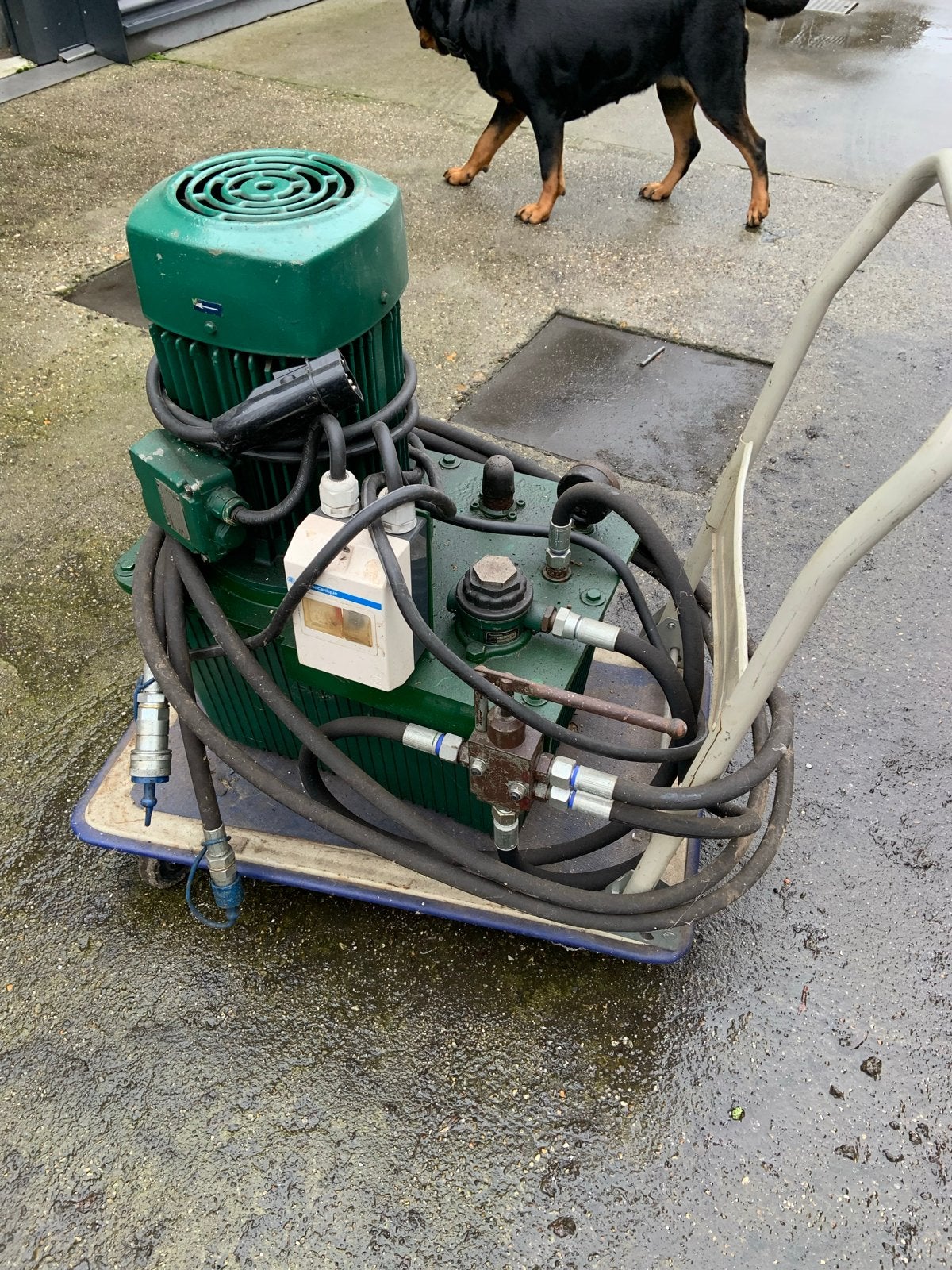 Hydraulische krachtstroompomp 3 pk met ventiel en slangen, Ophalen