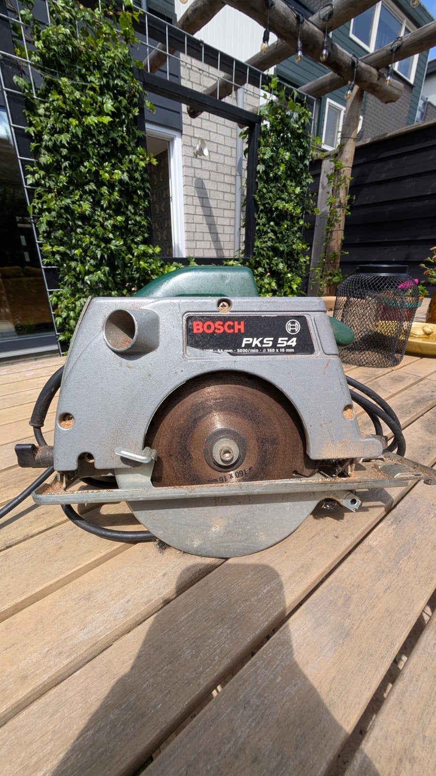 Bosch cirkelzaag, Doe-het-zelf en Verbouw, Gereedschap | Zaagmachines, Gebruikt, Cirkelzaag, Ophalen of Verzenden, 30 tot 70 mm