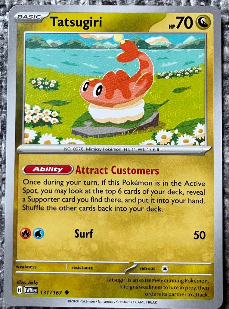 Pokémonkaart Tatsugiri (978) • Twilight Masquerade (131/167), Verzenden, Nieuw, Losse kaart