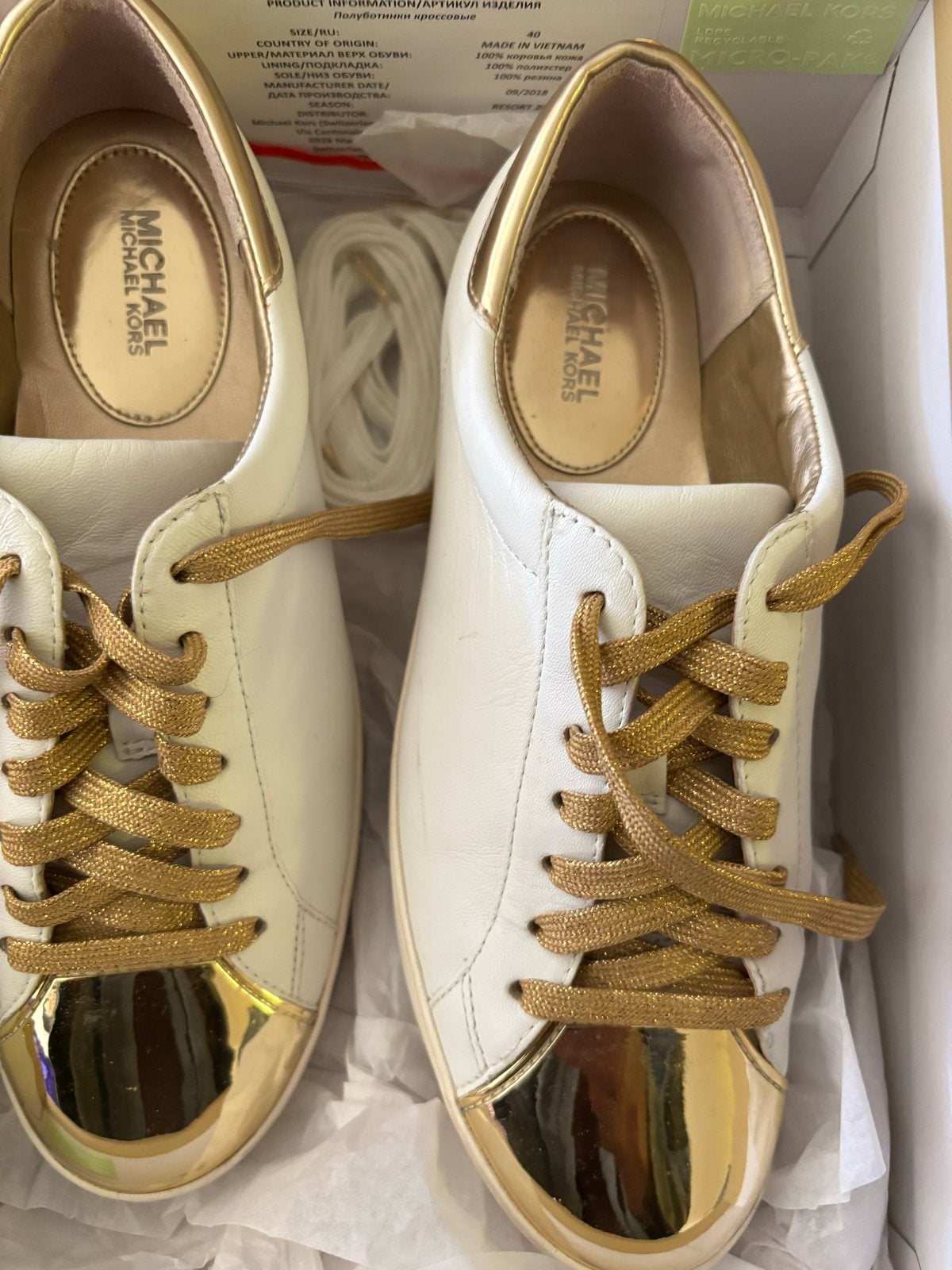 Michael Kors Billie Trainer sneakers maat 39, Kleding | Dames, Schoenen, Ophalen, Zo goed als nieuw, Wit, Sneakers of Gympen