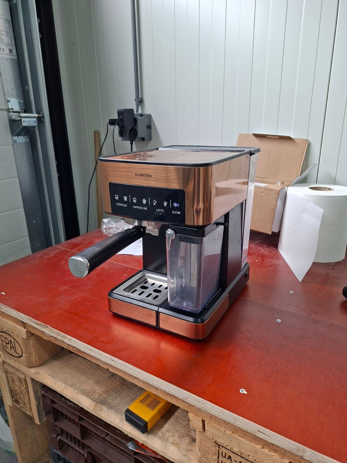 Klarstein Arabica Espresso Apparaat - Zo goed als nieuw, Witgoed en Apparatuur, Ophalen, Espresso apparaat, Gemalen koffie, Zo goed als nieuw