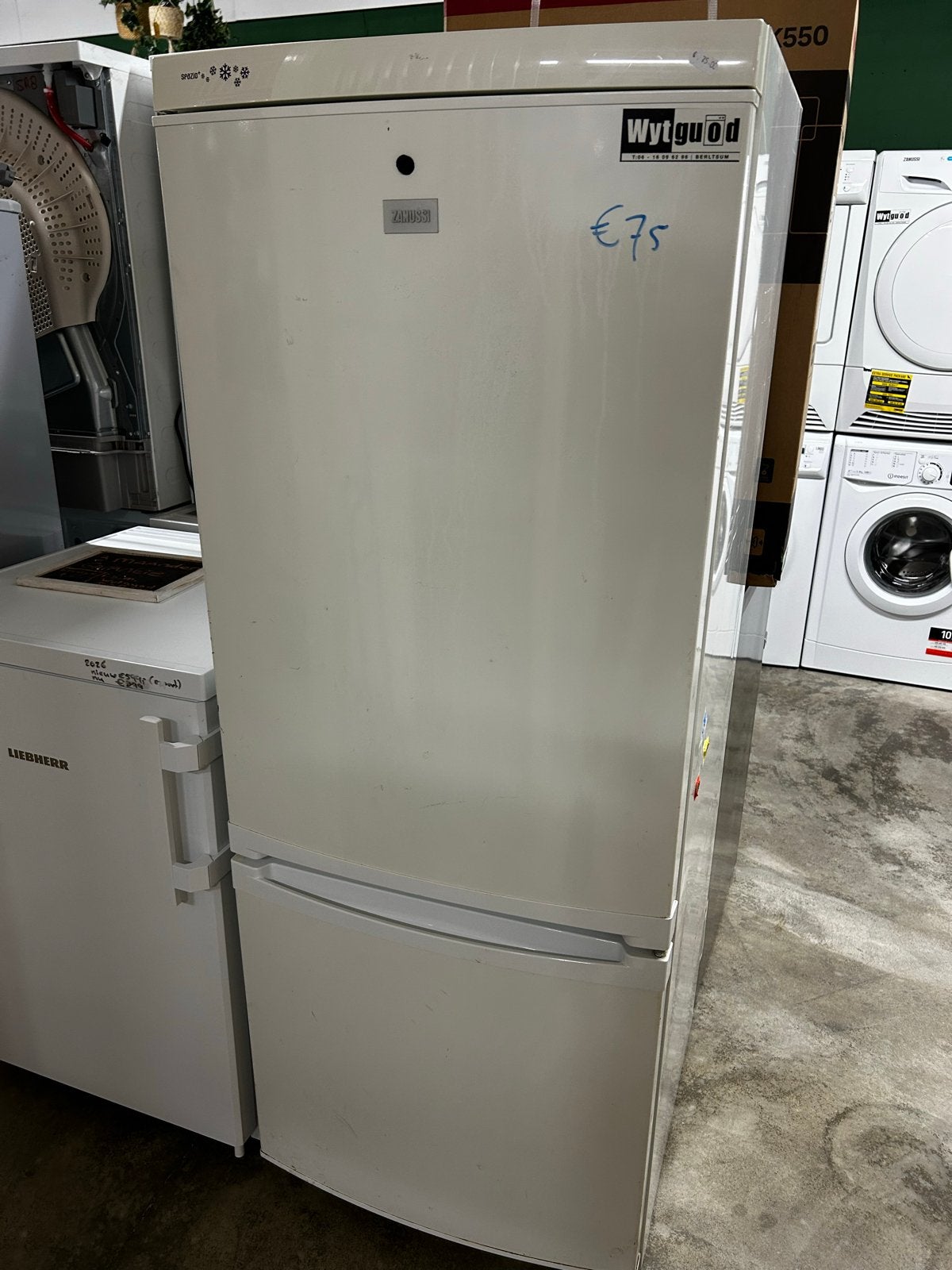 Zanussi Koel-vriescombinatie - zo mee prijsje, Witgoed en Apparatuur, Ophalen, 150 tot 200 liter, Gebruikt, Met aparte vriezer