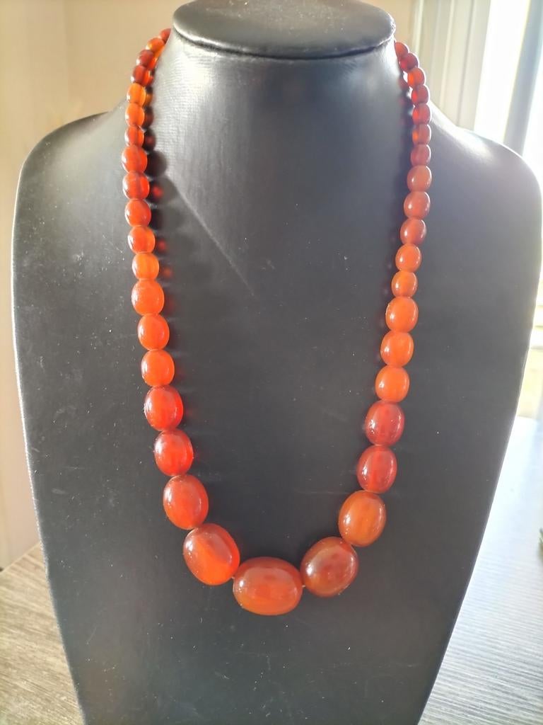 Prachtige antieke bakeliet ketting., Sieraden, Tassen en Uiterlijk, Antieke sieraden, Verzenden, Overige materialen, Ketting