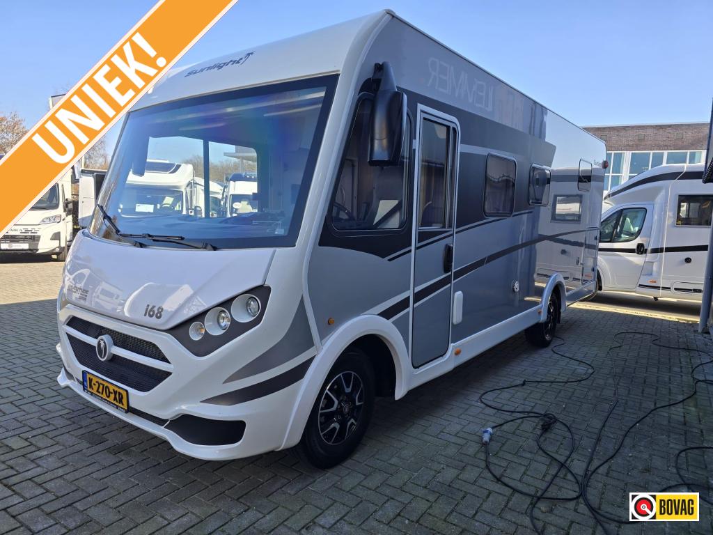 Sunlight I68 Adventure Vol opties + levelsysteem, Caravans en Kamperen, Campers, Sunlight, Ringverwarming, Fiat, Airbags