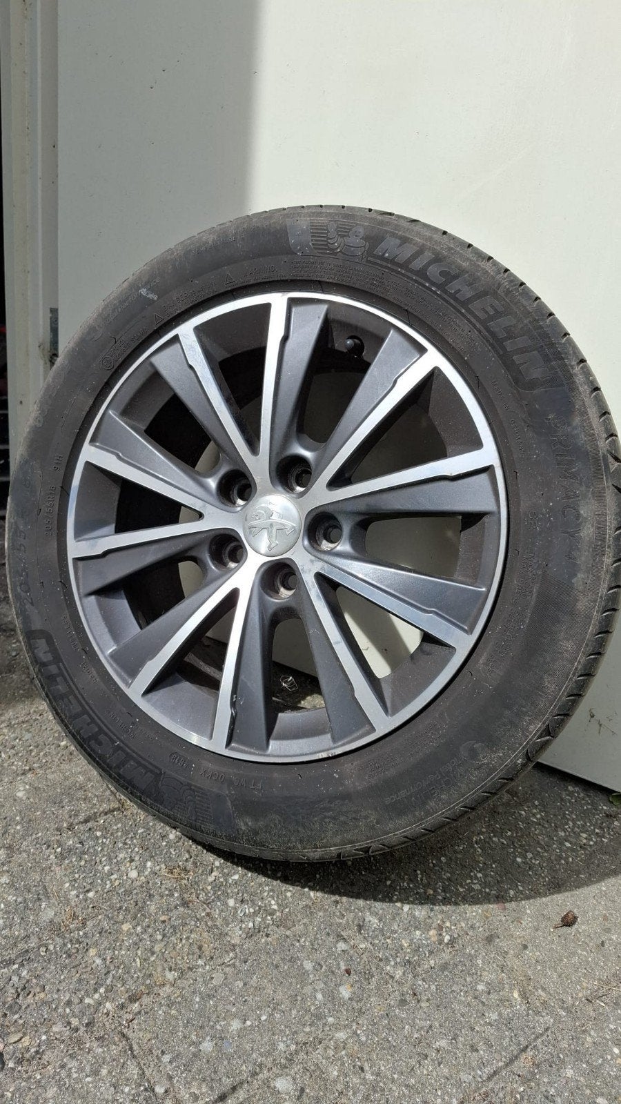 originele peugeot 308 velgen met zomerbanden 16 inch., Ophalen, Gebruikt, 16 inch, Banden en Velgen