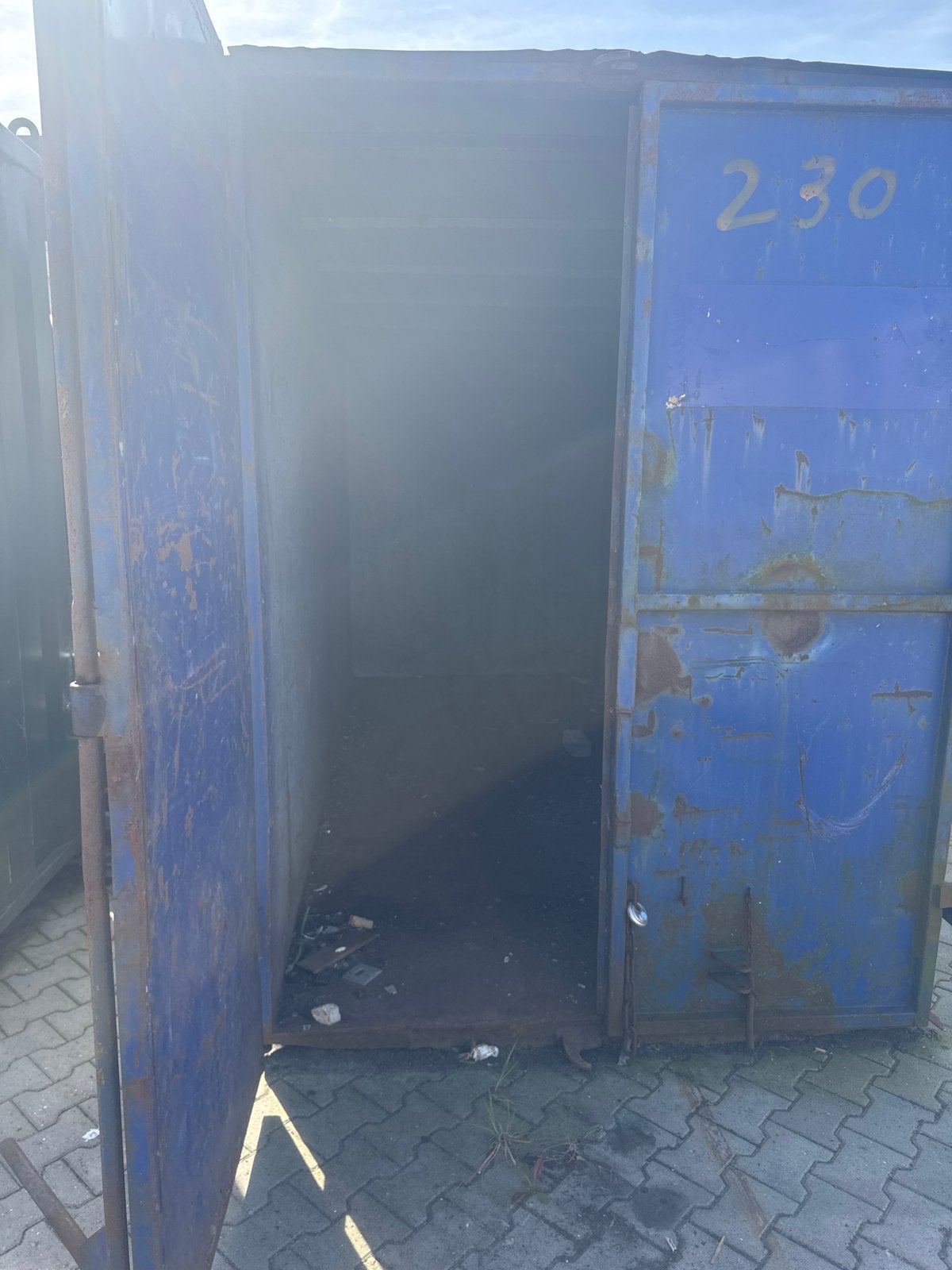 Stalen opslagcontainer met portaalhaken, Ophalen, Nvt, Nvt, Nvt
