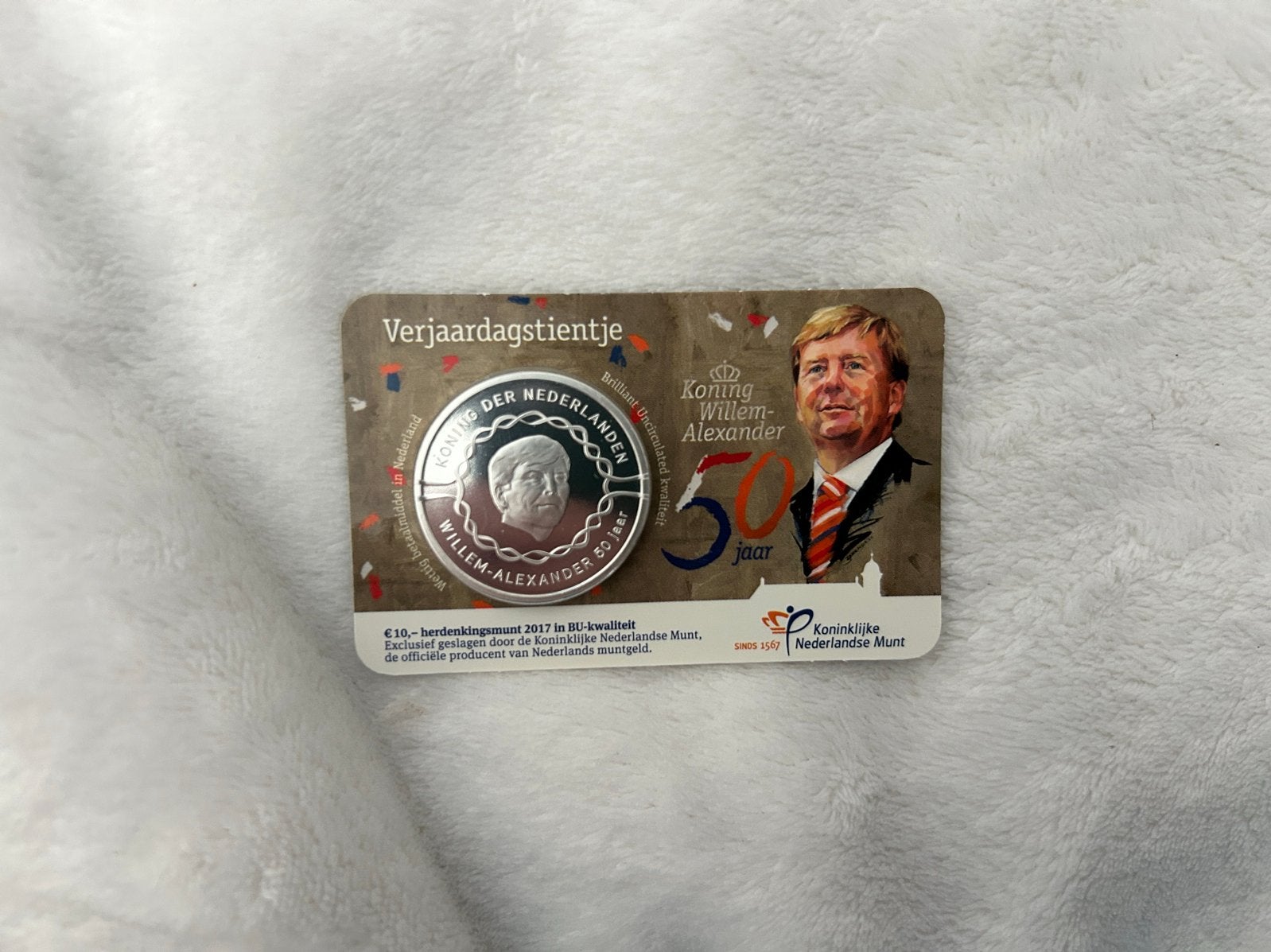 Verjaardagstientje Willem-Alexander 2017 BU Coincard, Verzenden, Koningin Beatrix, Euro's, Losse munt