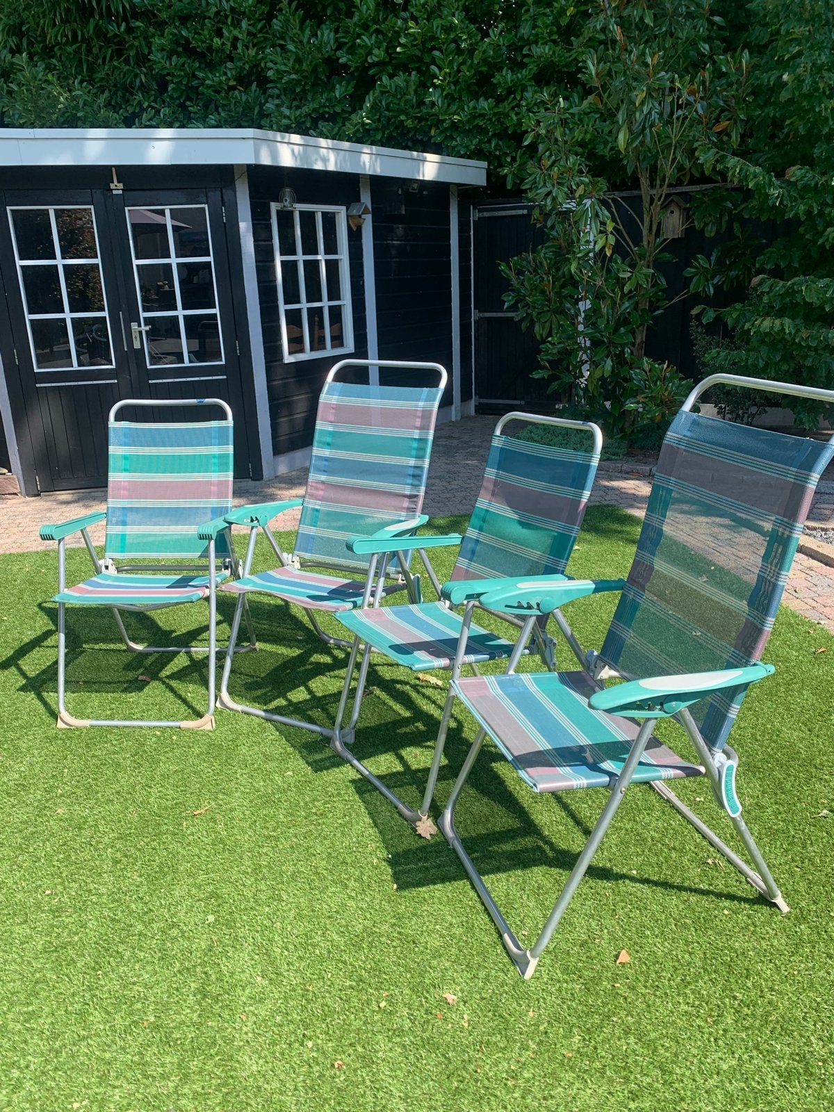 Nette set Lallemand campingstoelen, Caravans en Kamperen, Kampeermeubelen, Gebruikt, Campingstoel, Ophalen