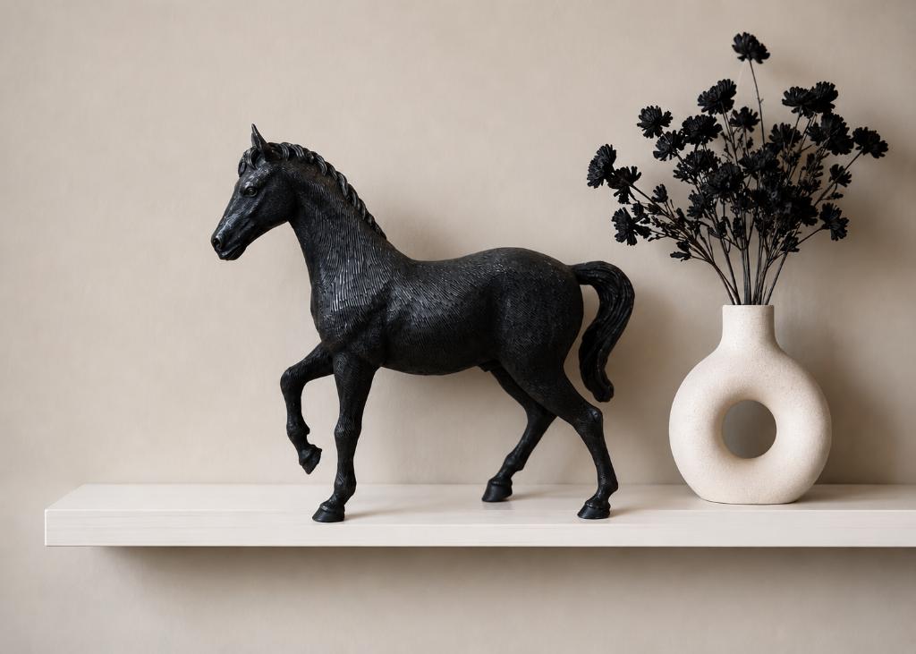 bronzen beeld /PAARD / hengst / 27 cm hoog, Ophalen of Verzenden, Paard, Beeldje of Figuurtje
